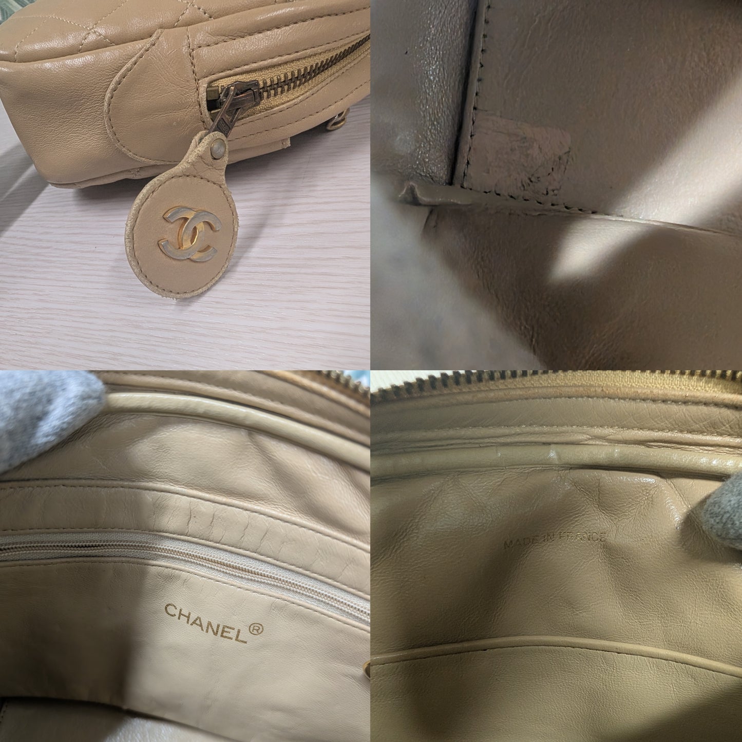 Vintage Quilted Lambskin Camera Bag Small