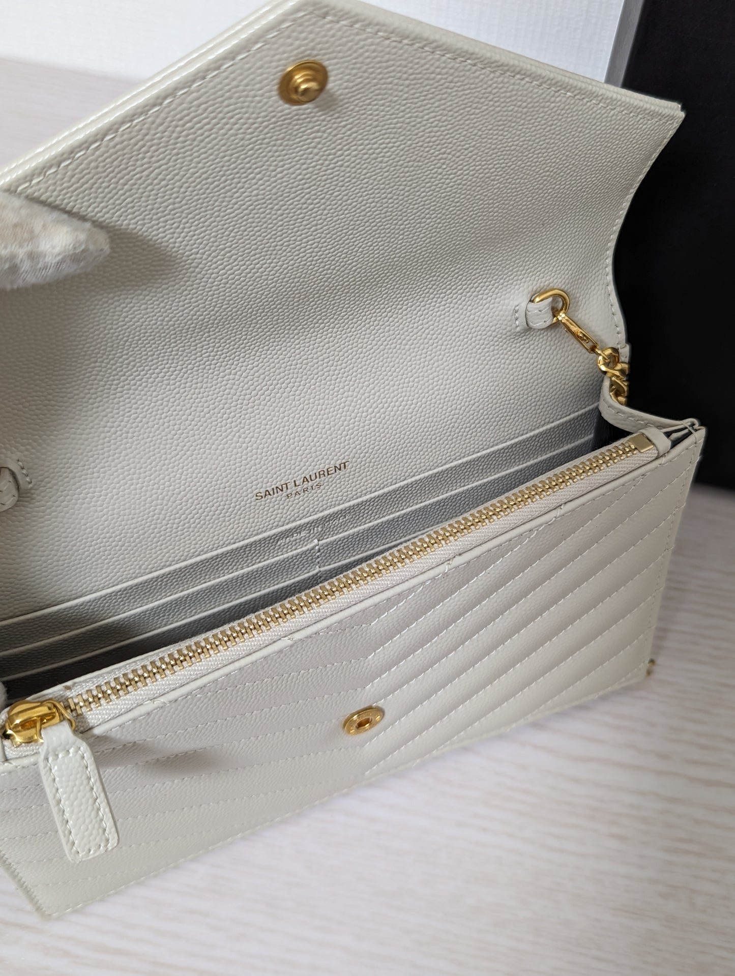 Cassandre Matelassé Leather Wallet on Chain