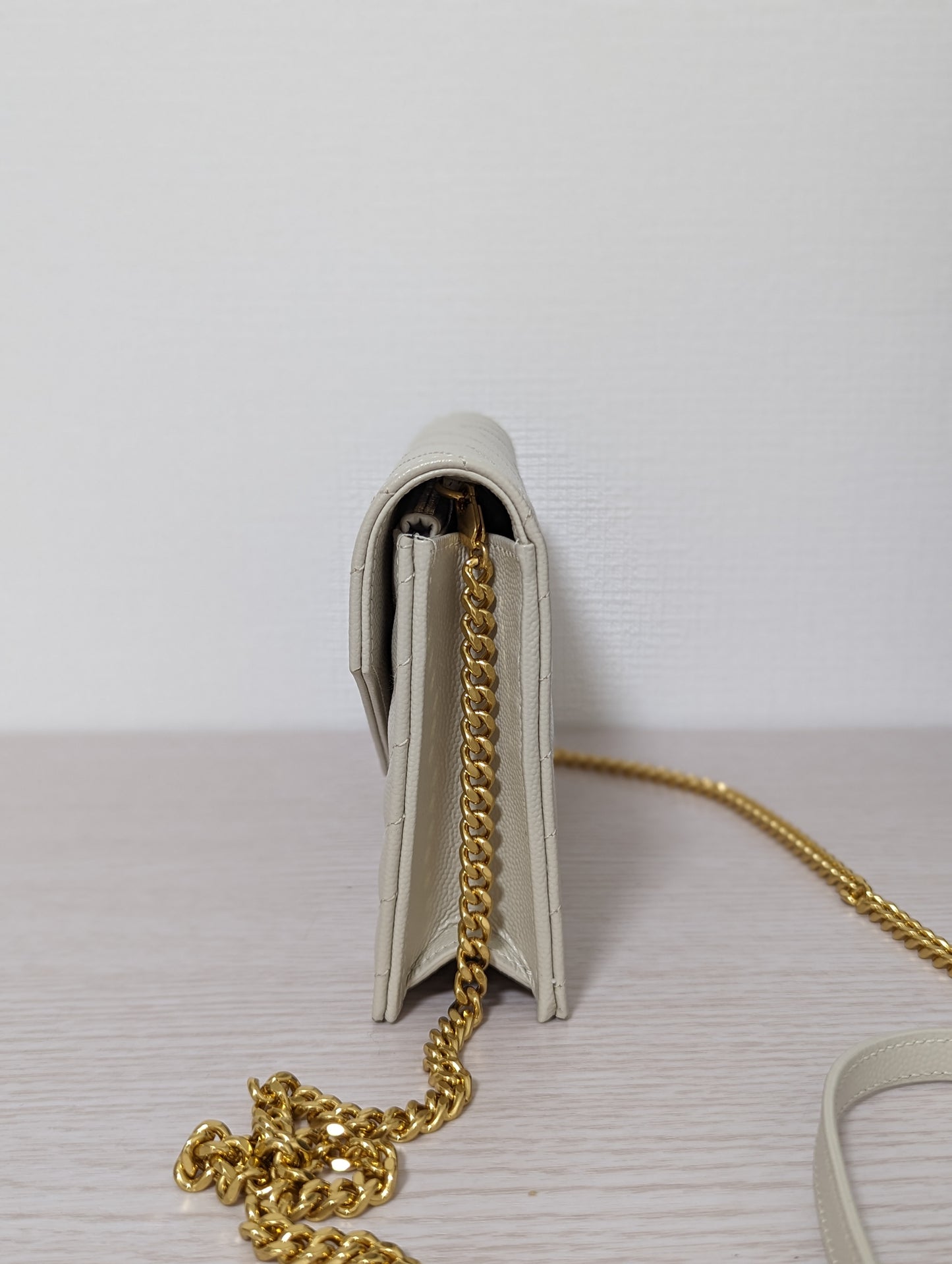 Cassandre Matelassé Leather Wallet on Chain