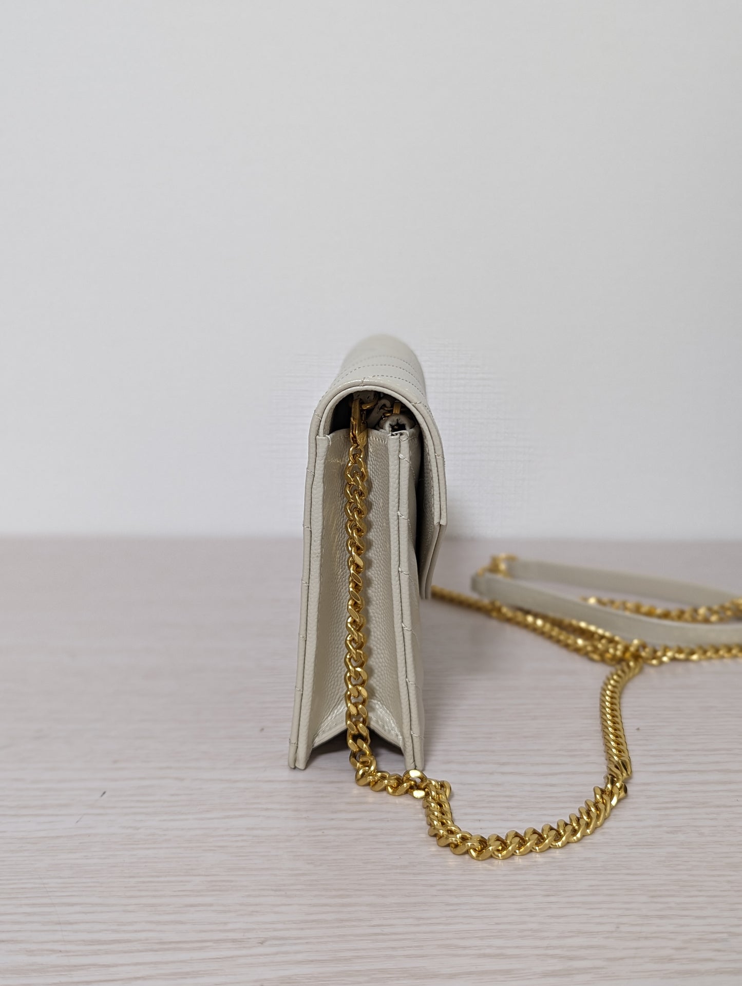 Cassandre Matelassé Leather Wallet on Chain