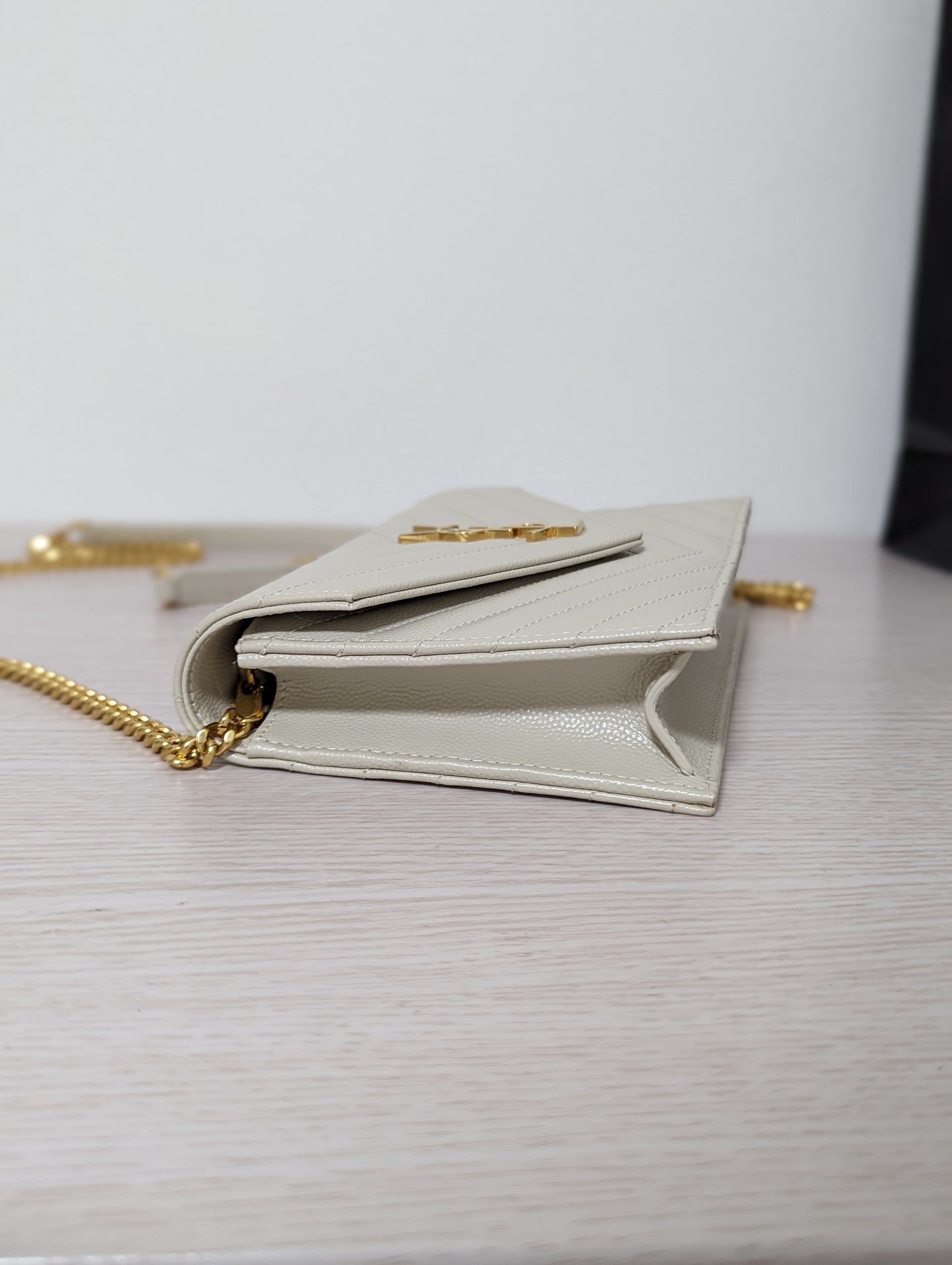 Cassandre Matelassé Leather Wallet on Chain