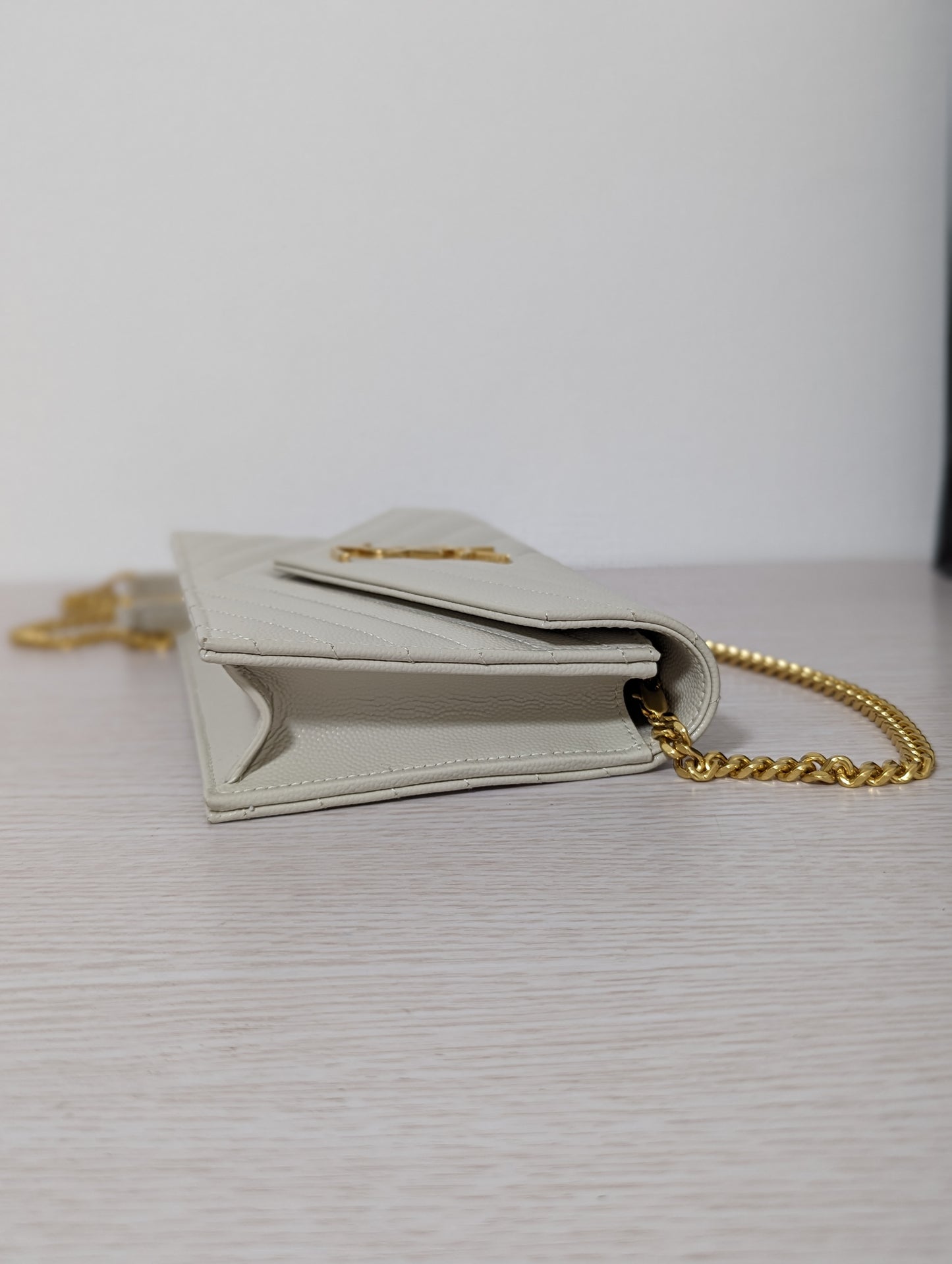 Cassandre Matelassé Leather Wallet on Chain