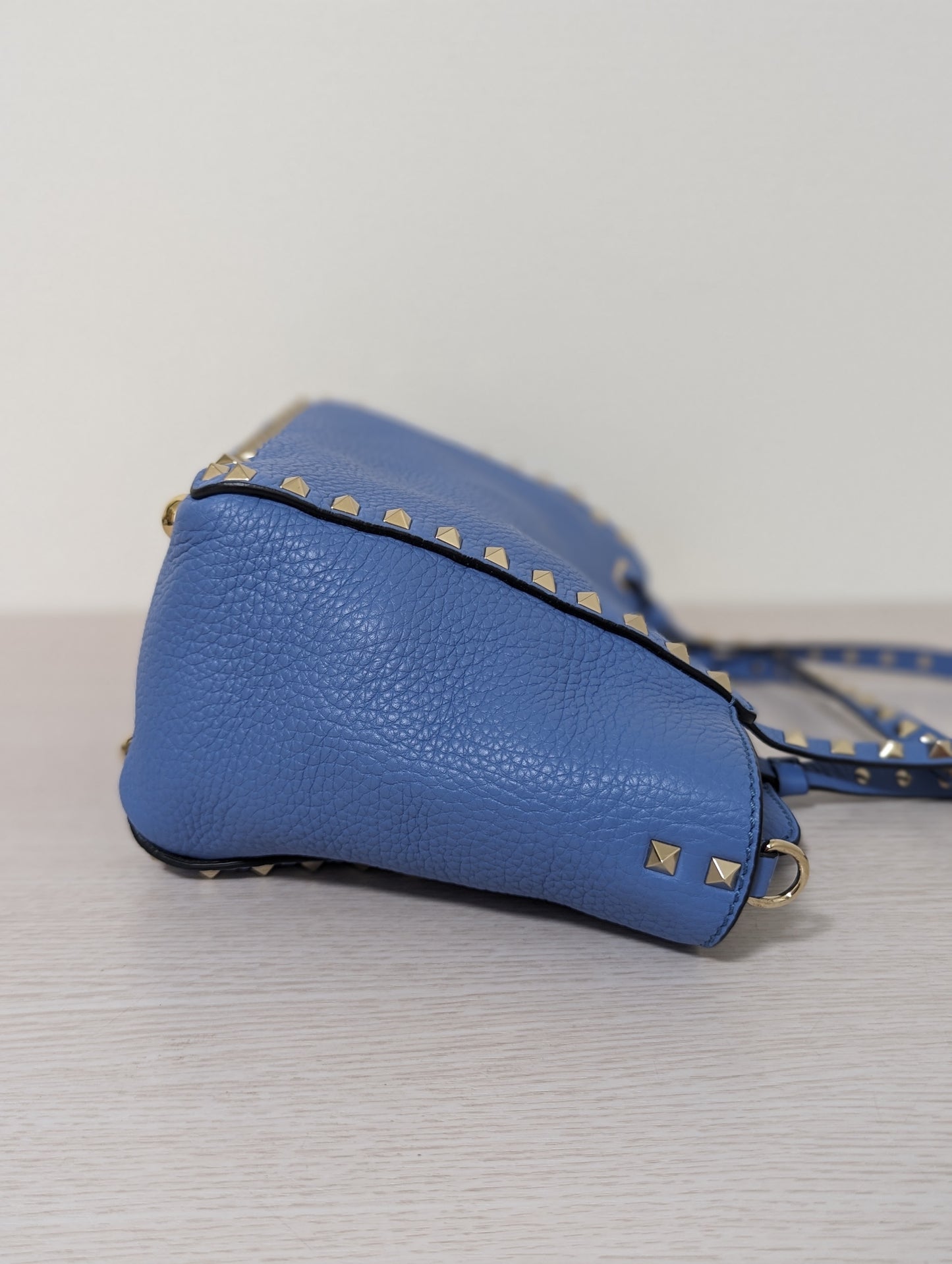 Rockstud Grained Leather Small