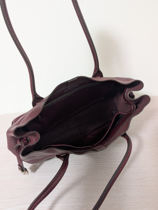 Leather D Bag Media Tote