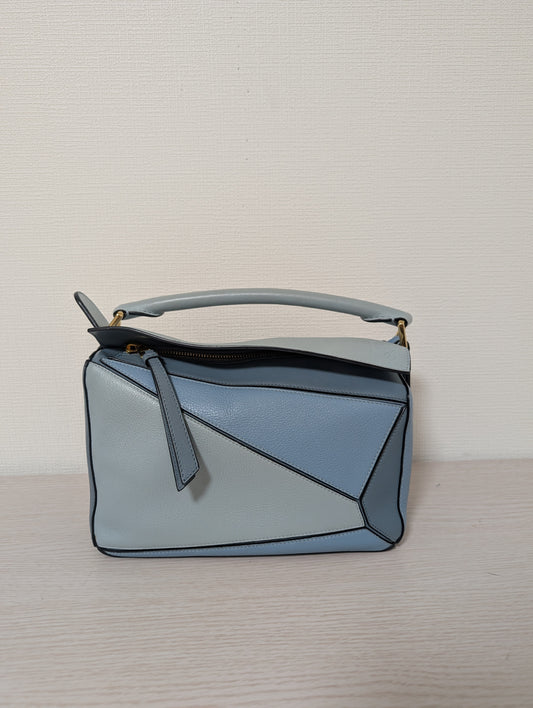 Calfskin Suede Puzzle Bag Small