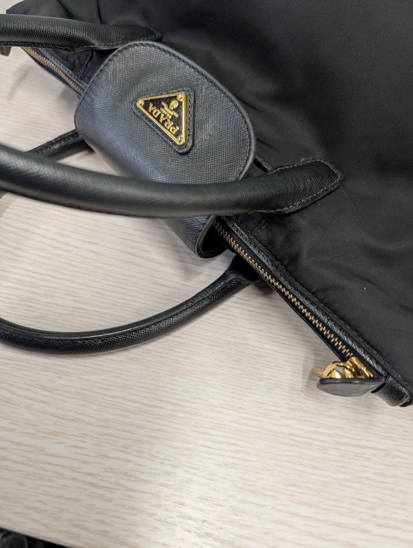 Nylon Convertible Flap Tote Large