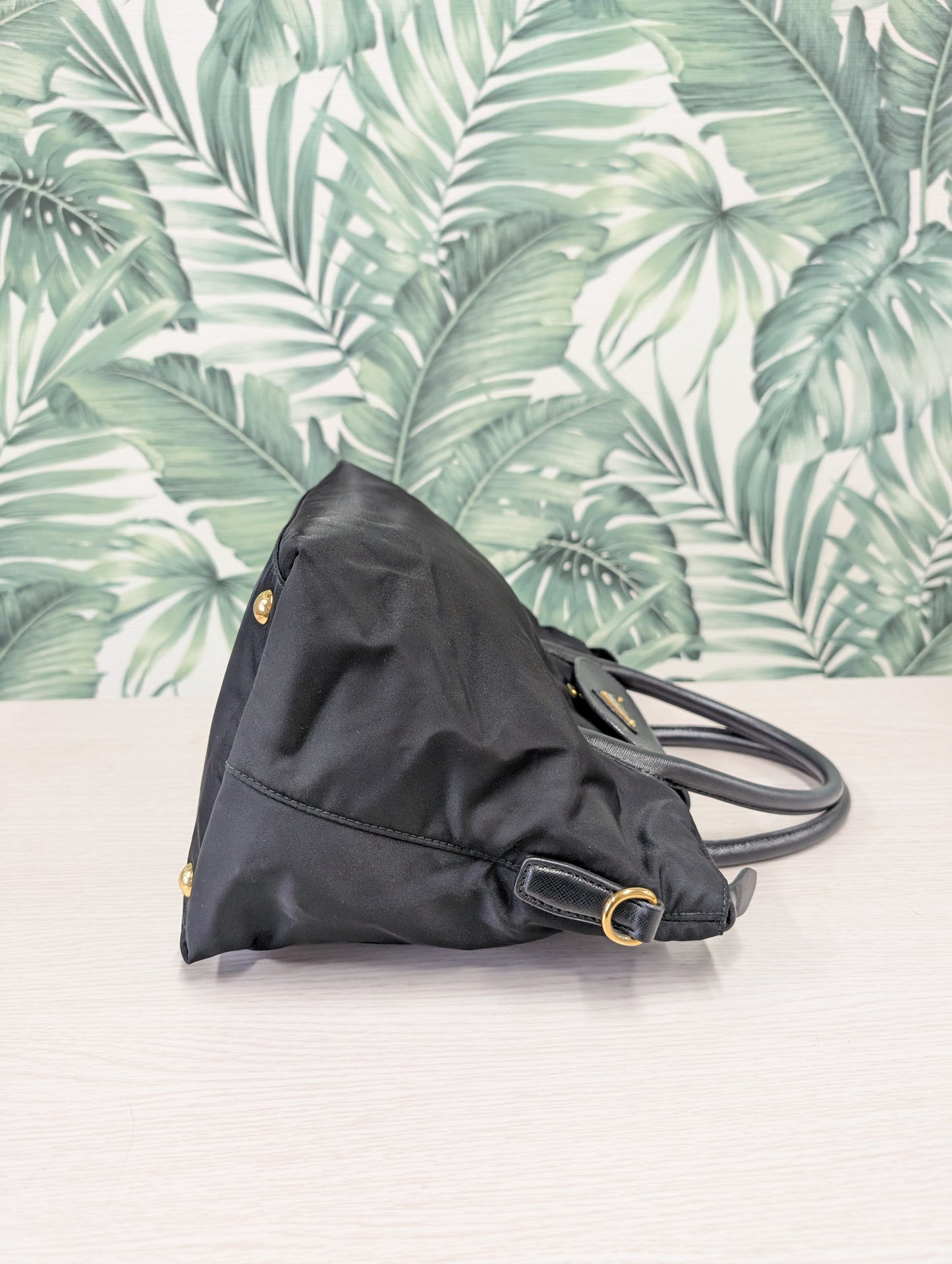Nylon Convertible Flap Tote Large