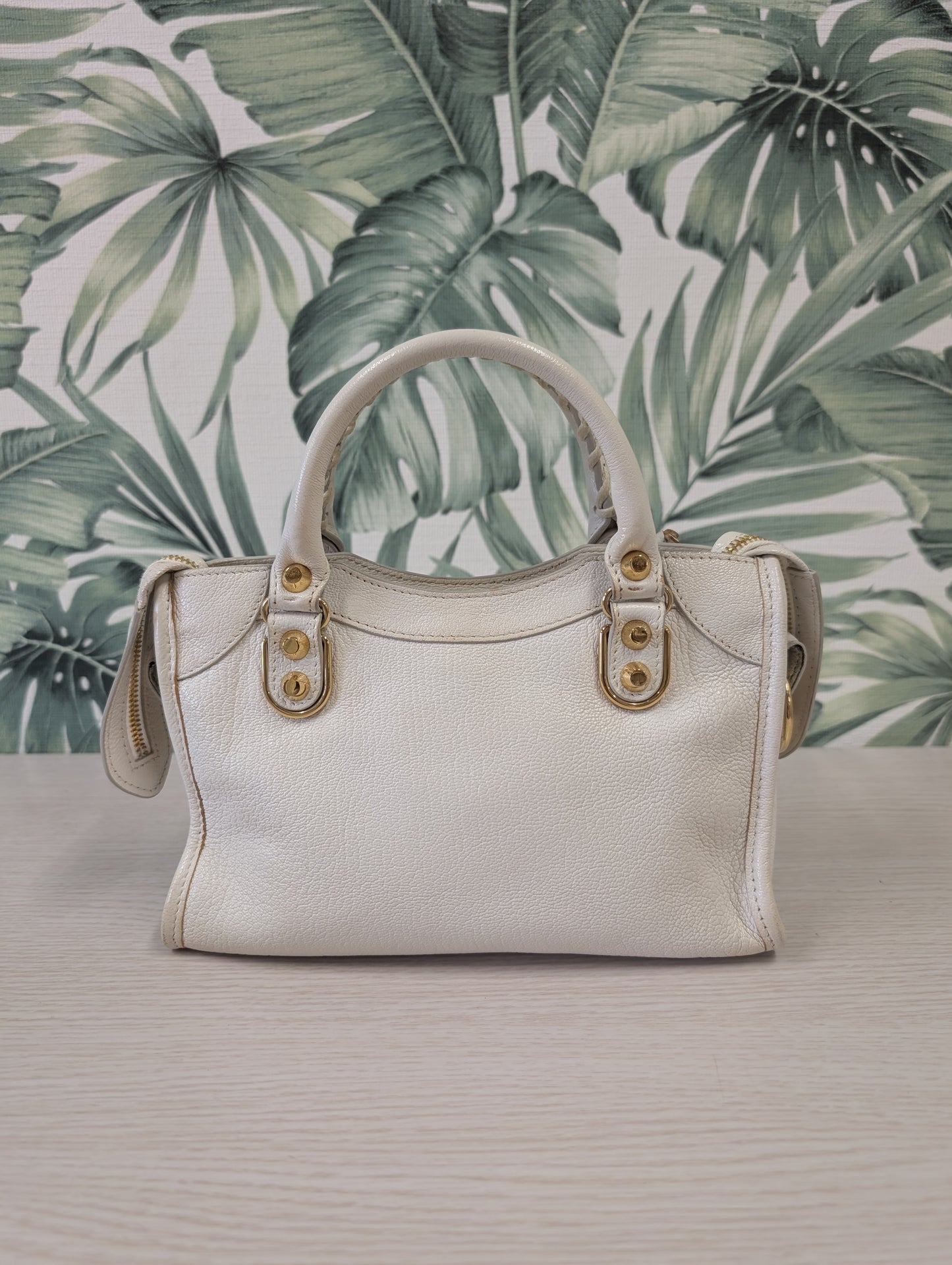 Chevre Gold Metallic Edge Hardware City Mini
