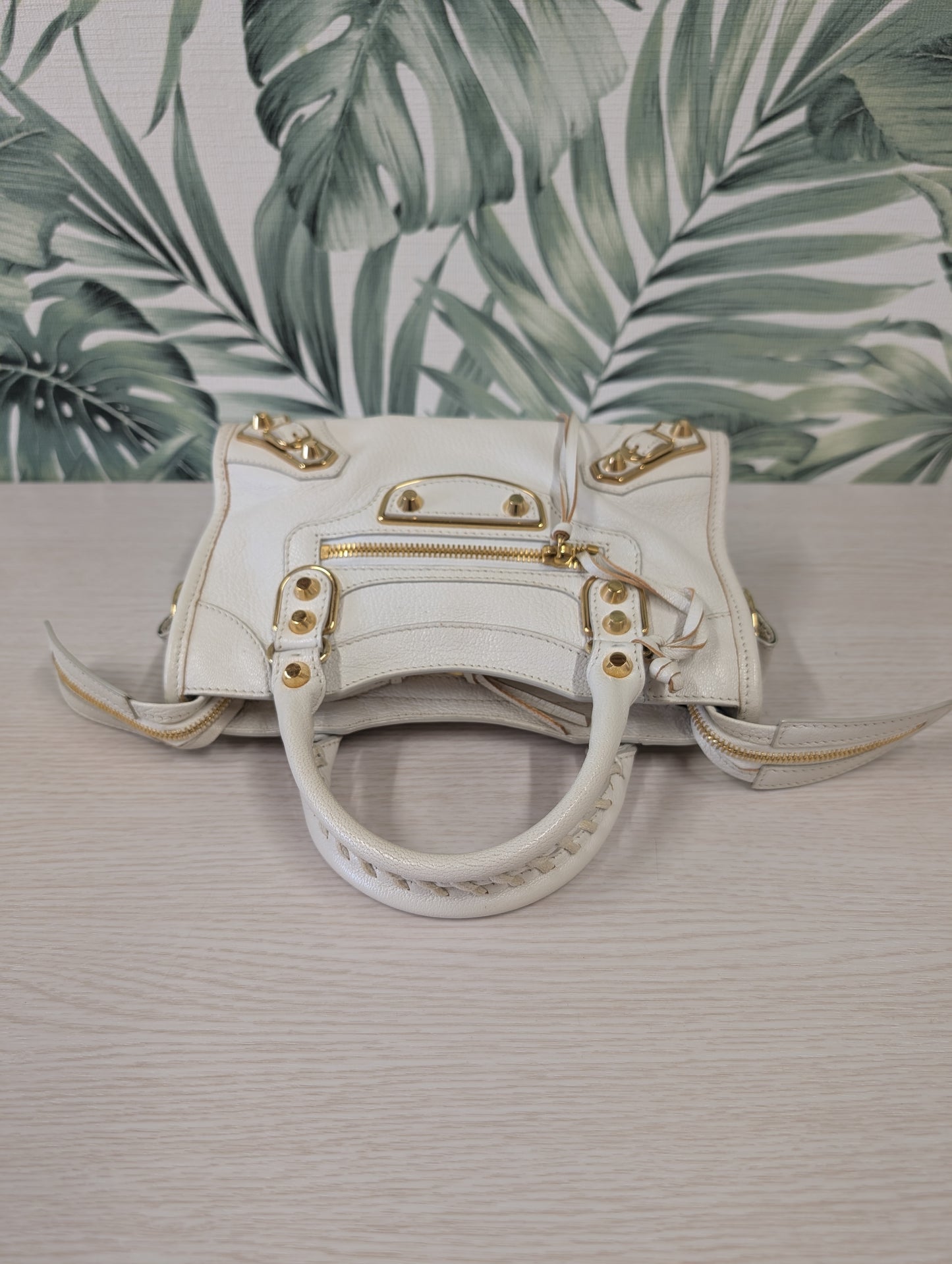 Chevre Gold Metallic Edge Hardware City Mini
