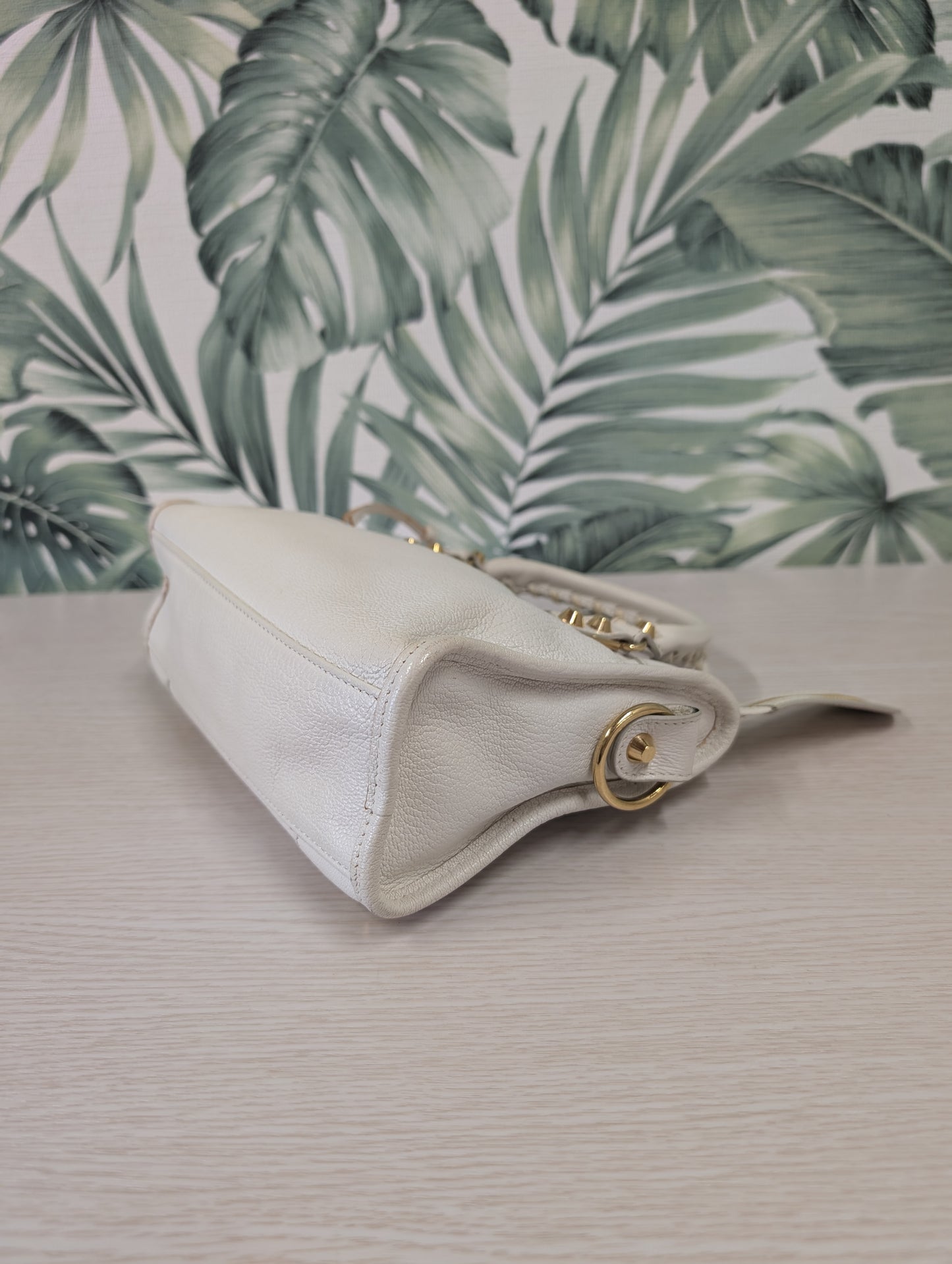 Chevre Gold Metallic Edge Hardware City Mini