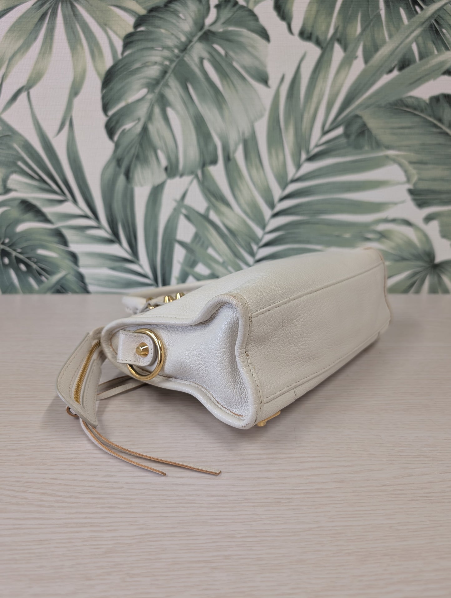 Chevre Gold Metallic Edge Hardware City Mini