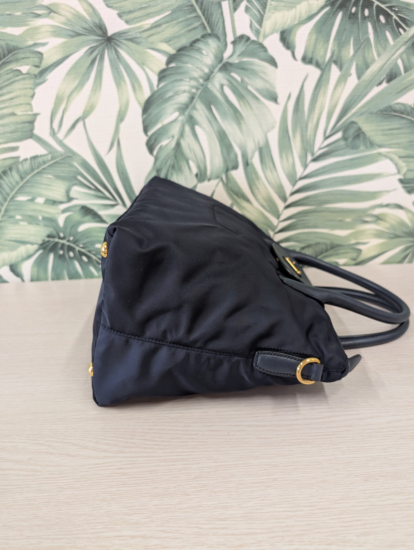 Tessuto Nylon and Saffiano Leather Tote Large