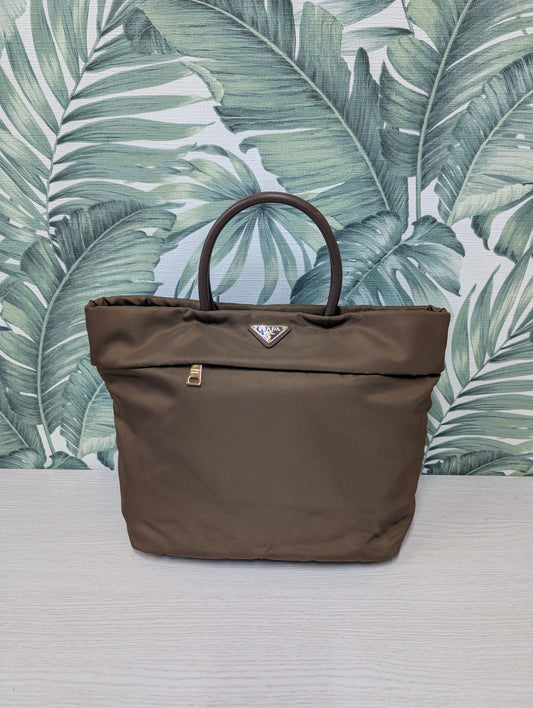Tessuto Nylon Convertible Shopping Tote Bag Small