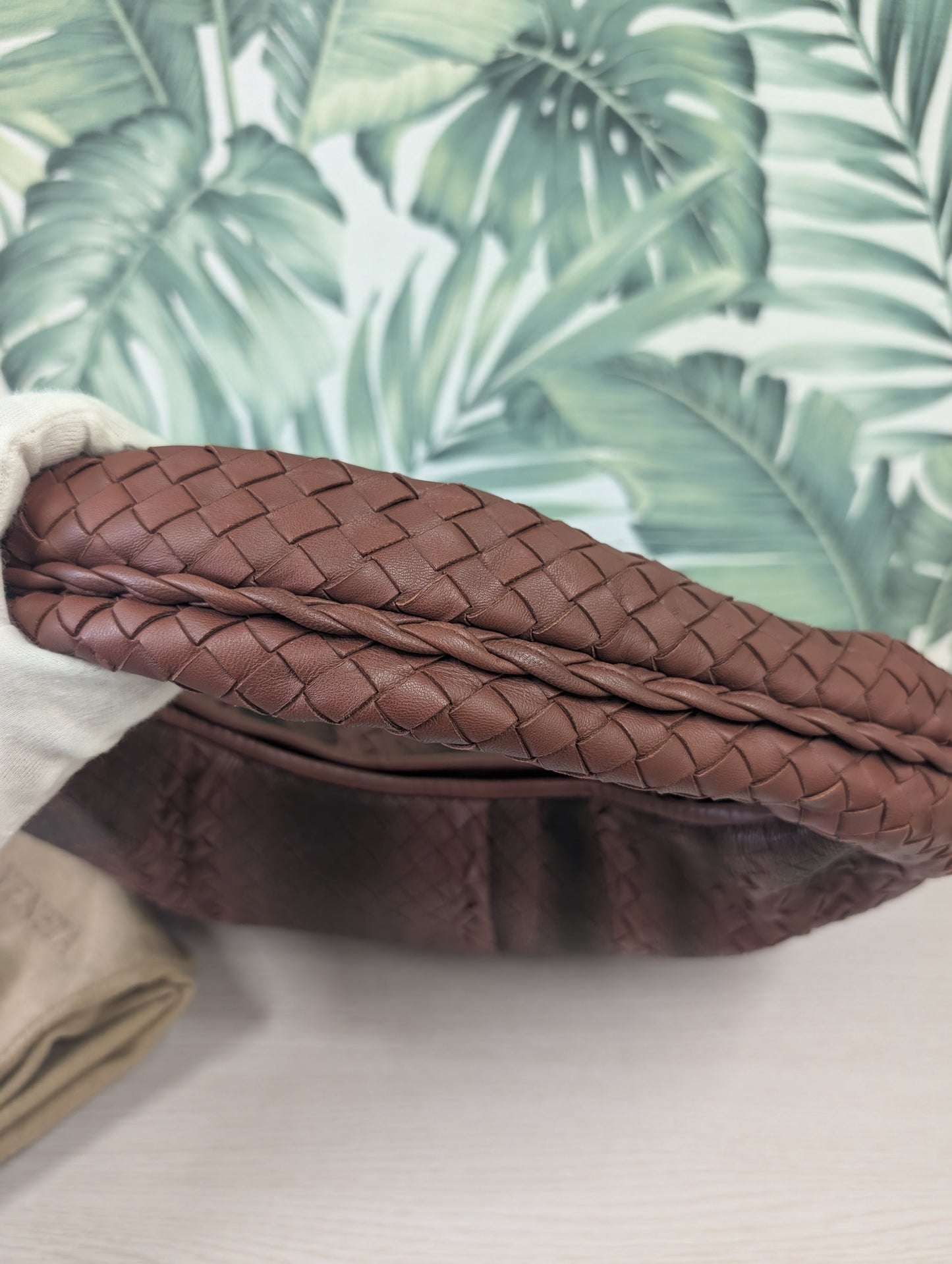 Intrecciato Woven Nappa Leather Embroidered