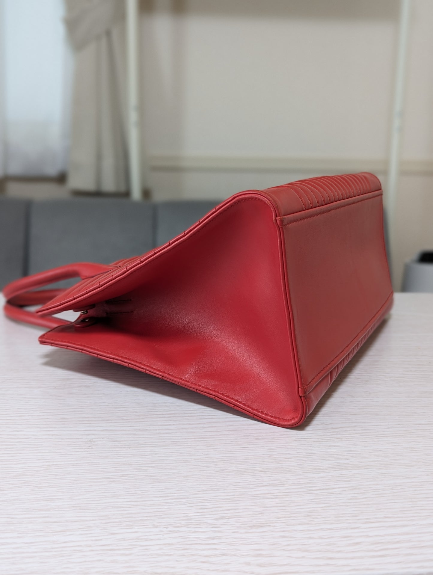 Convertible Open Tote Diagramme Quilted Leather Medium