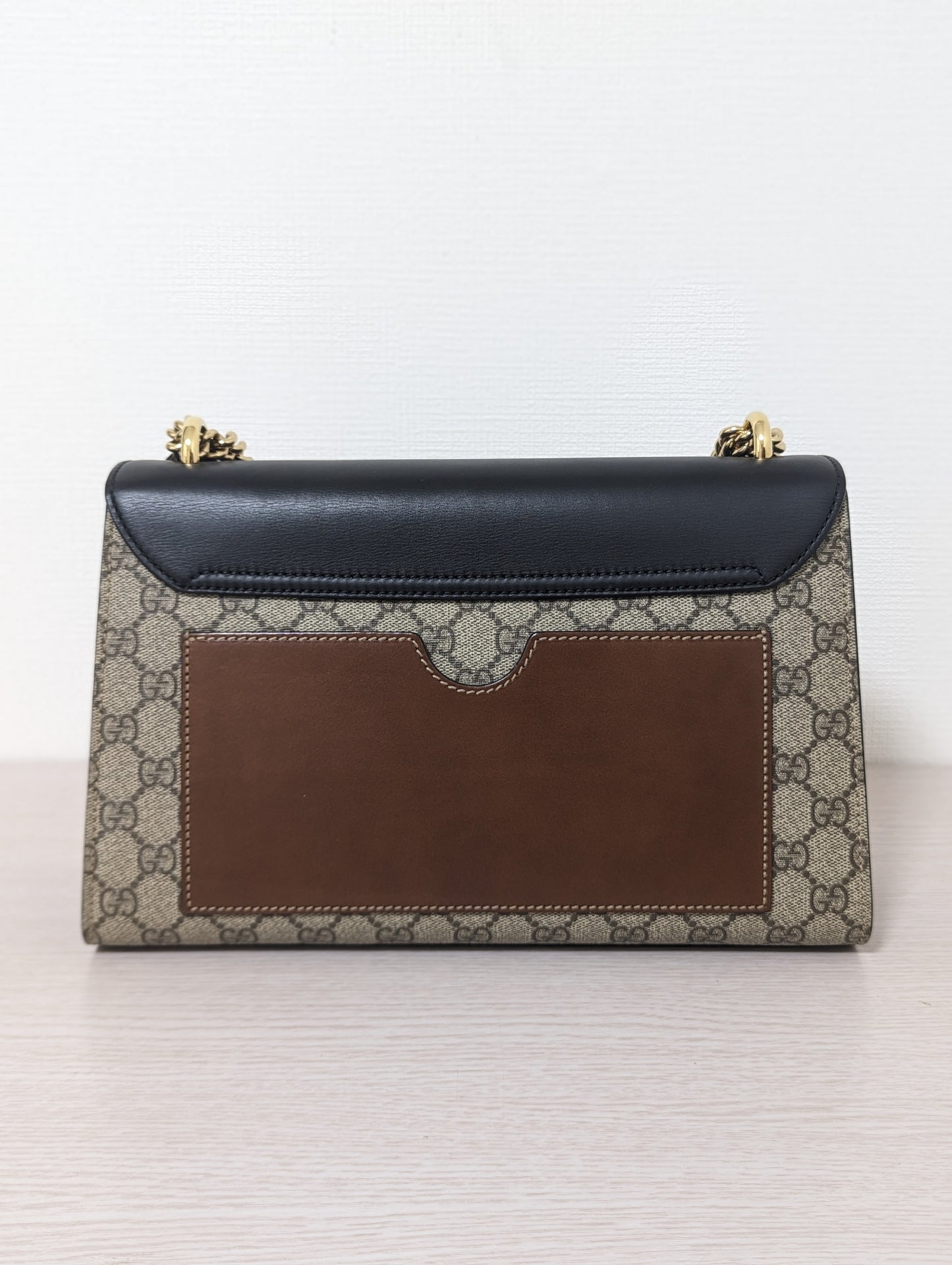 Padlock Gold Chain Bag GG Leather and Canvas