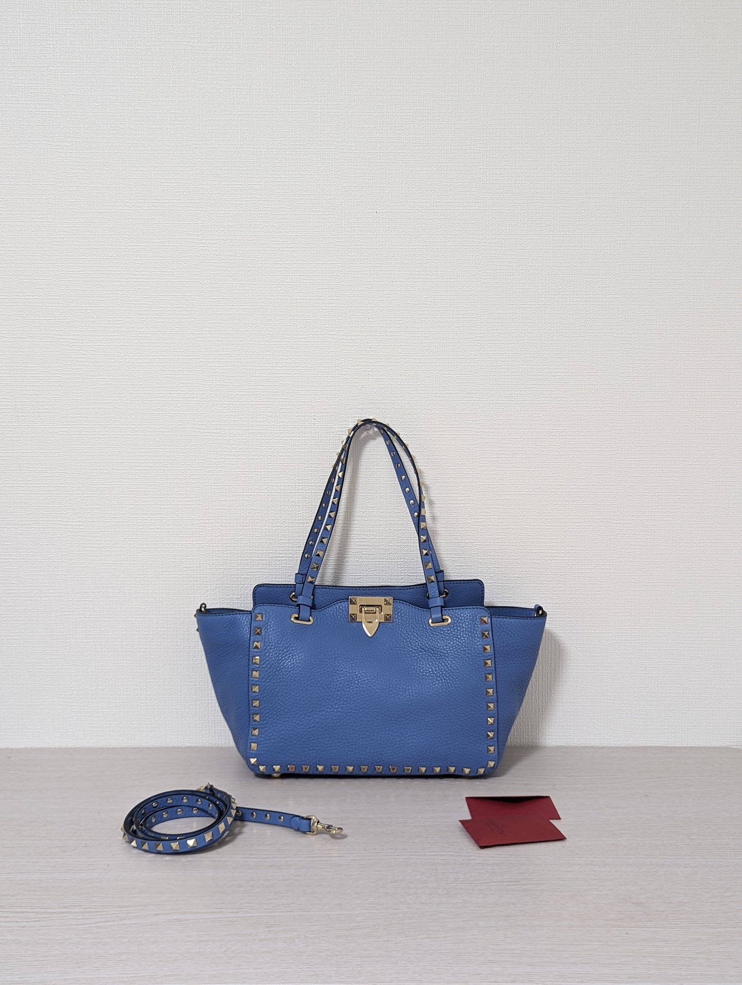 Rockstud Grained Leather Small