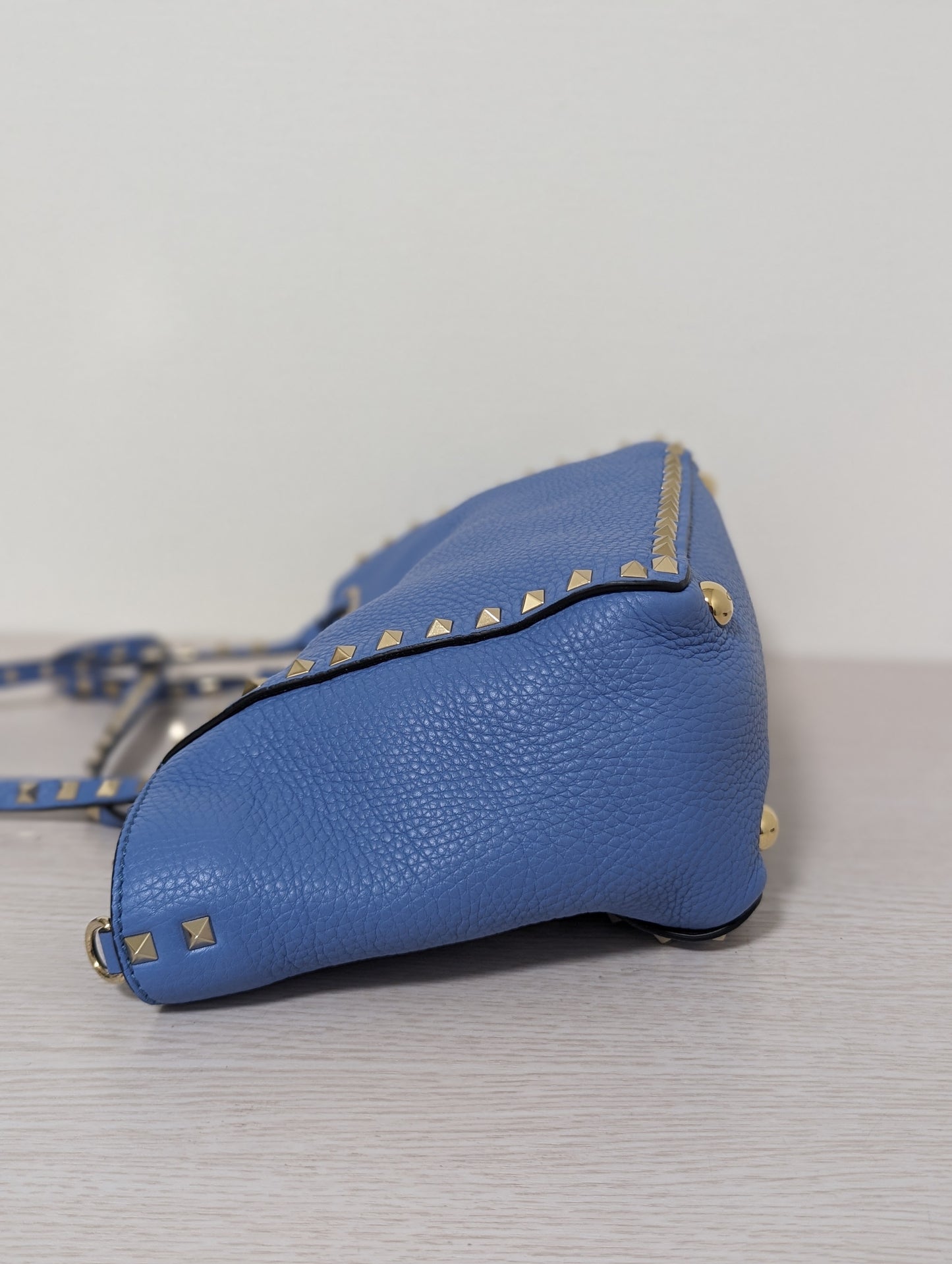 Rockstud Grained Leather Small