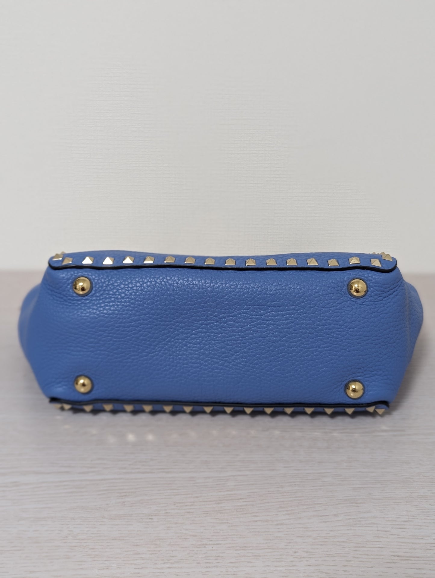 Rockstud Grained Leather Small