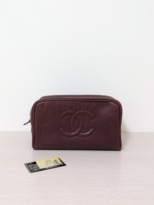 Vintage Embossed Caviar Leather