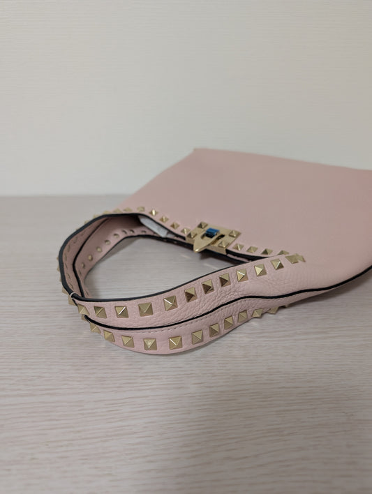 Rockstud Hobo Grainy Calfskin Small