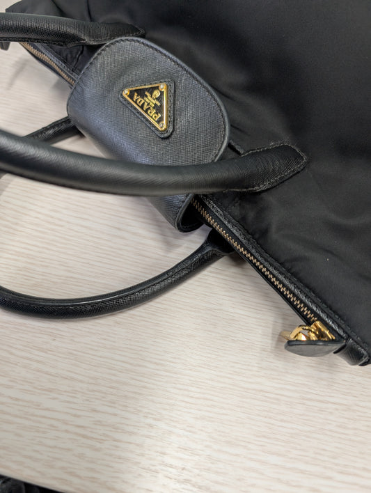 Nylon Convertible Flap Tote Large