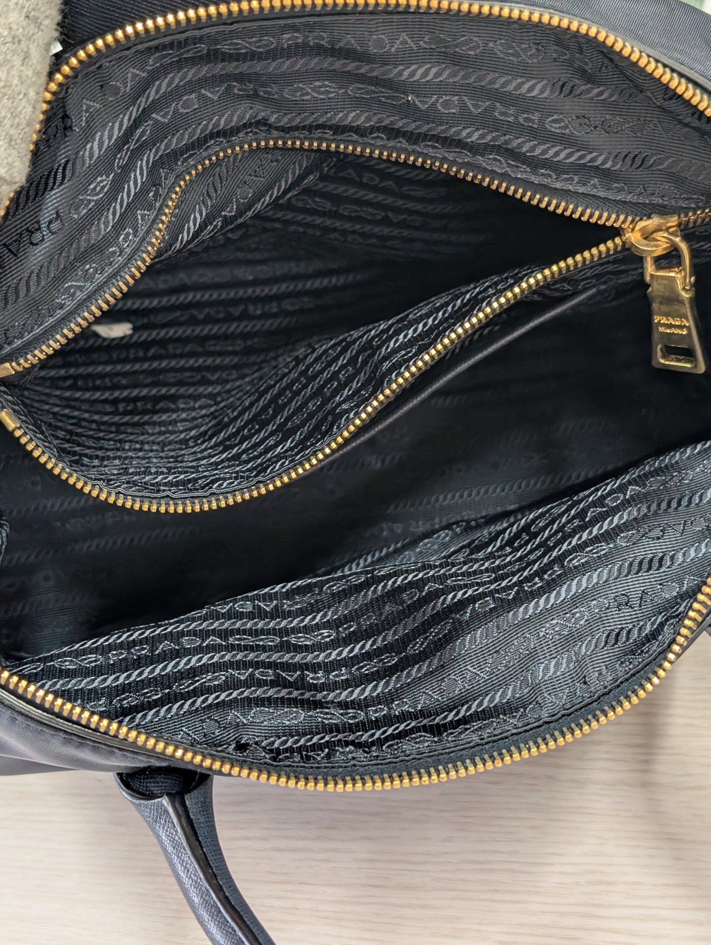 Tessuto Nylon and Saffiano Leather Tote Large