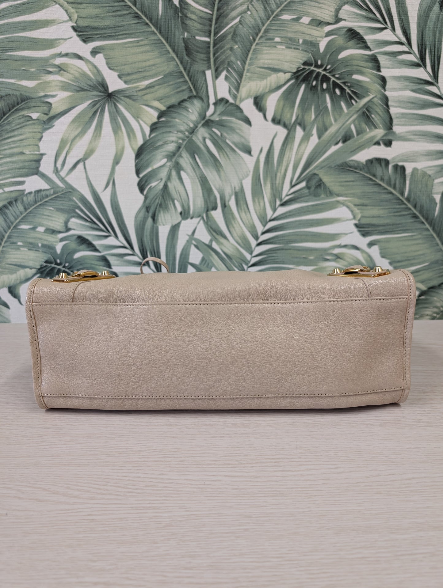 Chevre Gold Metallic Edge Hardware City Medium
