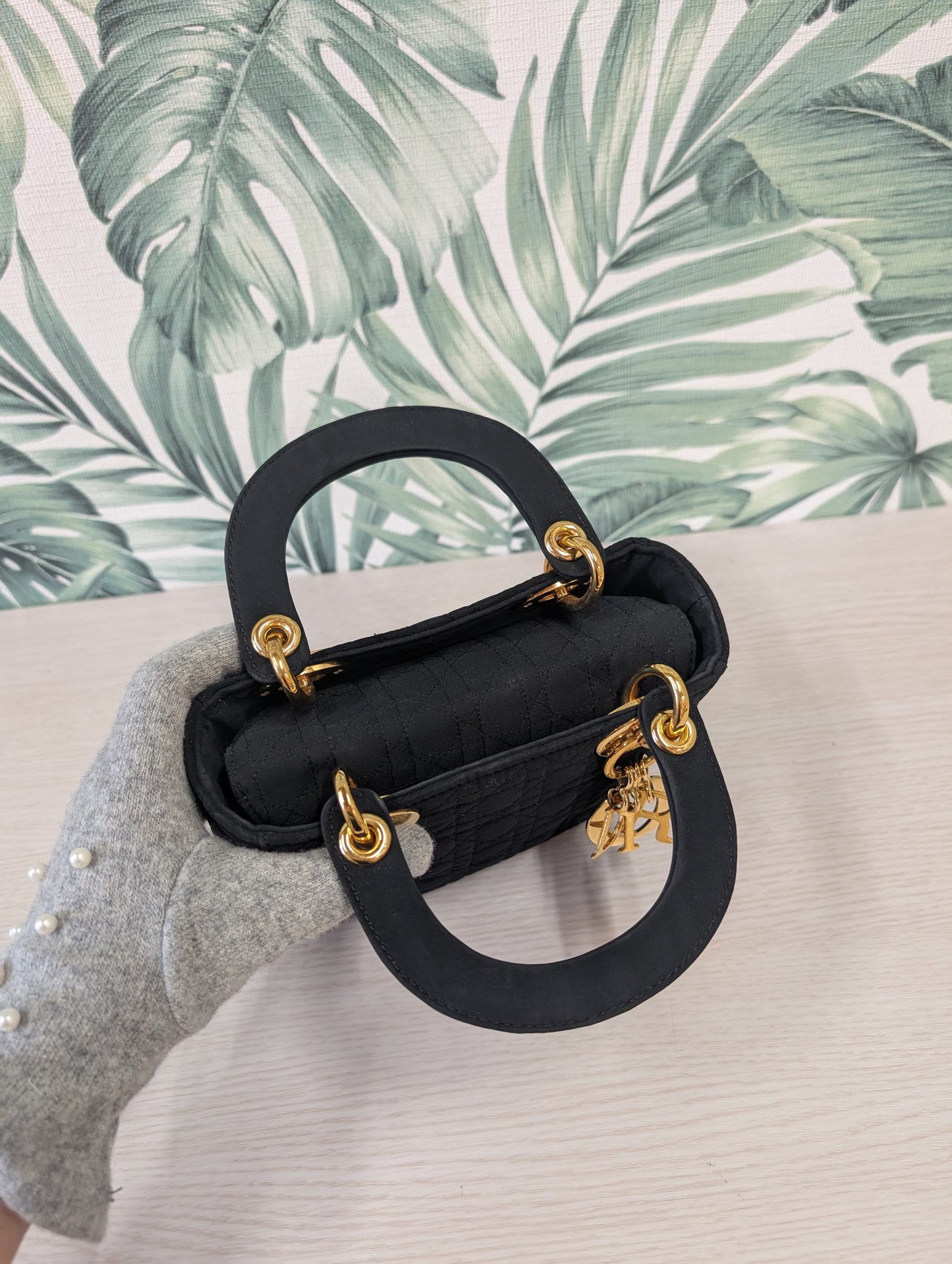 Vintage Lady Dior Quilted Nylon Micro