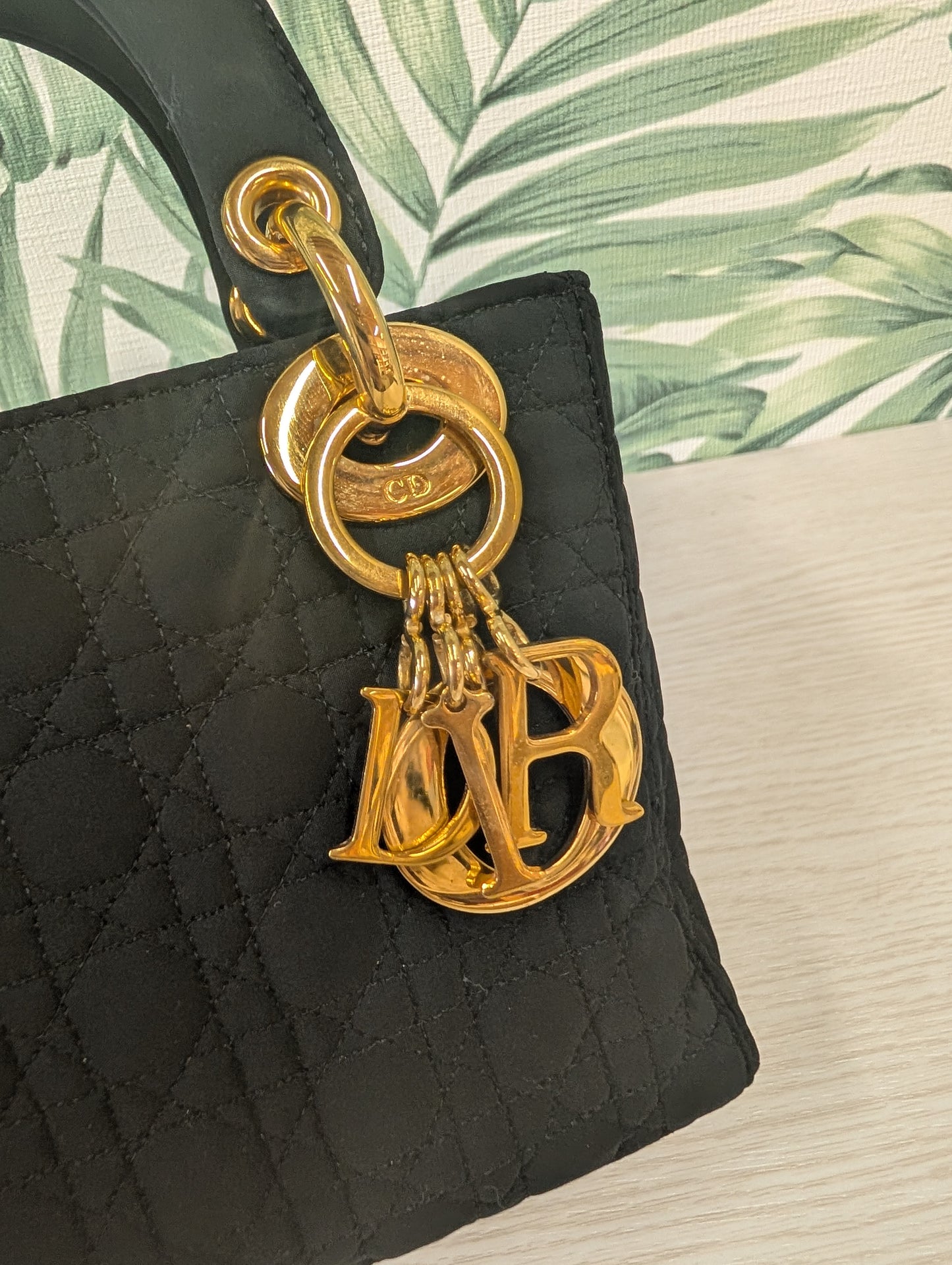 Vintage Lady Dior Quilted Nylon Micro