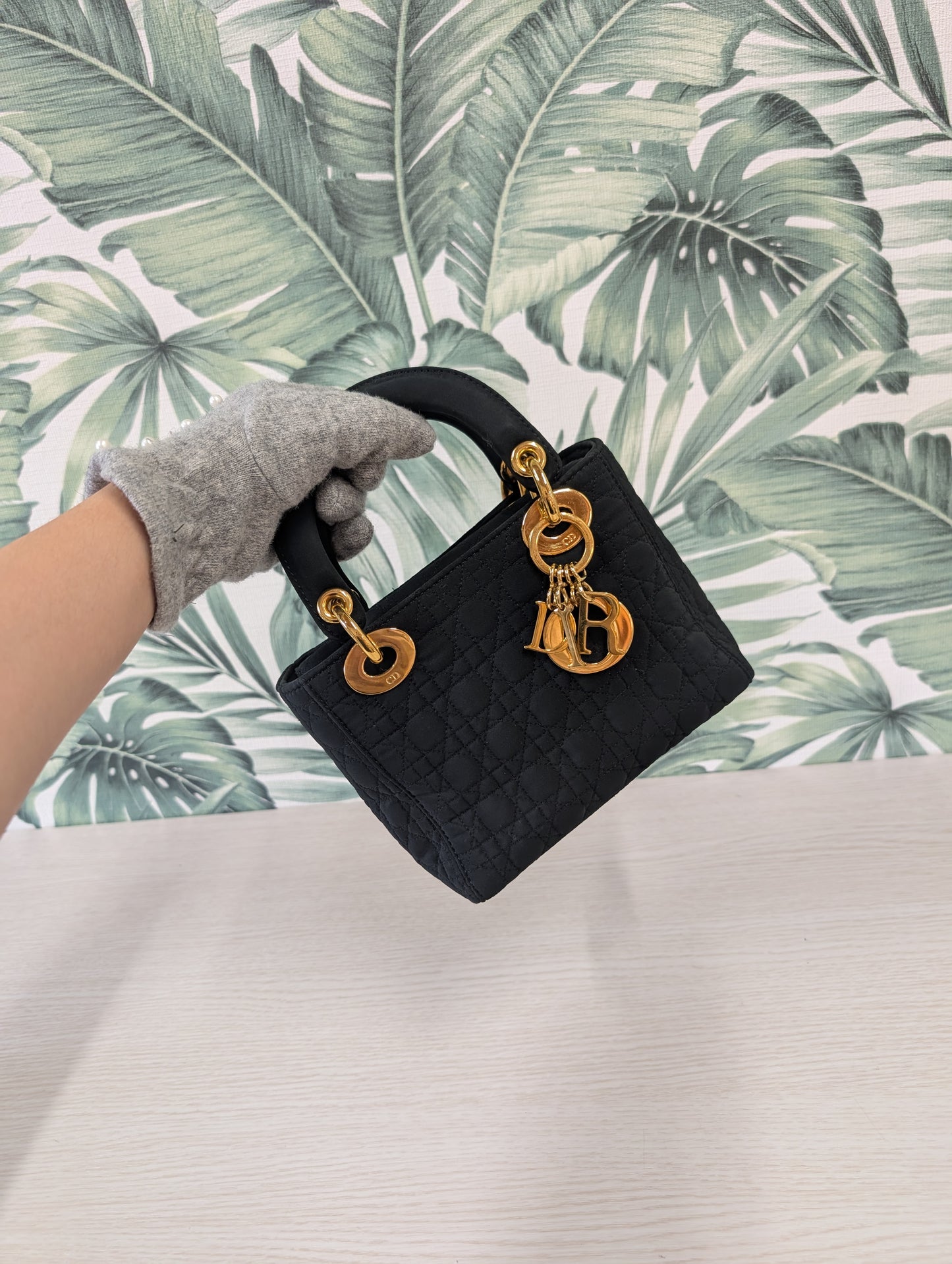 Vintage Lady Dior Quilted Nylon Micro