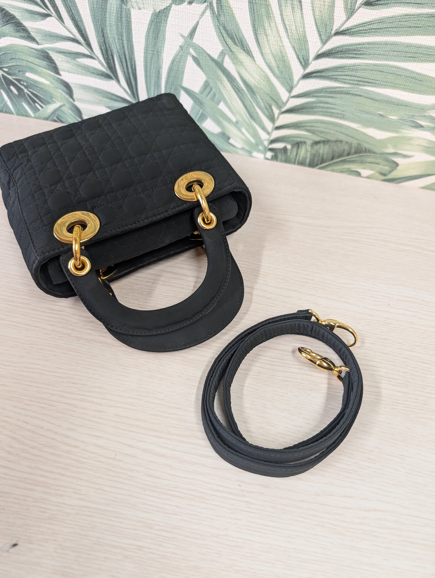 Vintage Lady Dior Quilted Nylon Micro