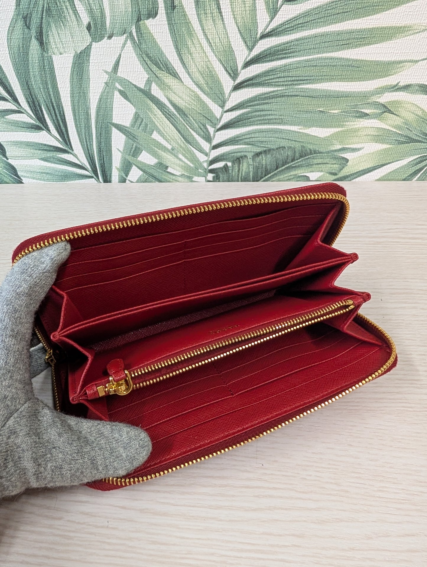 Saffiano Leather Continental Long Wallet