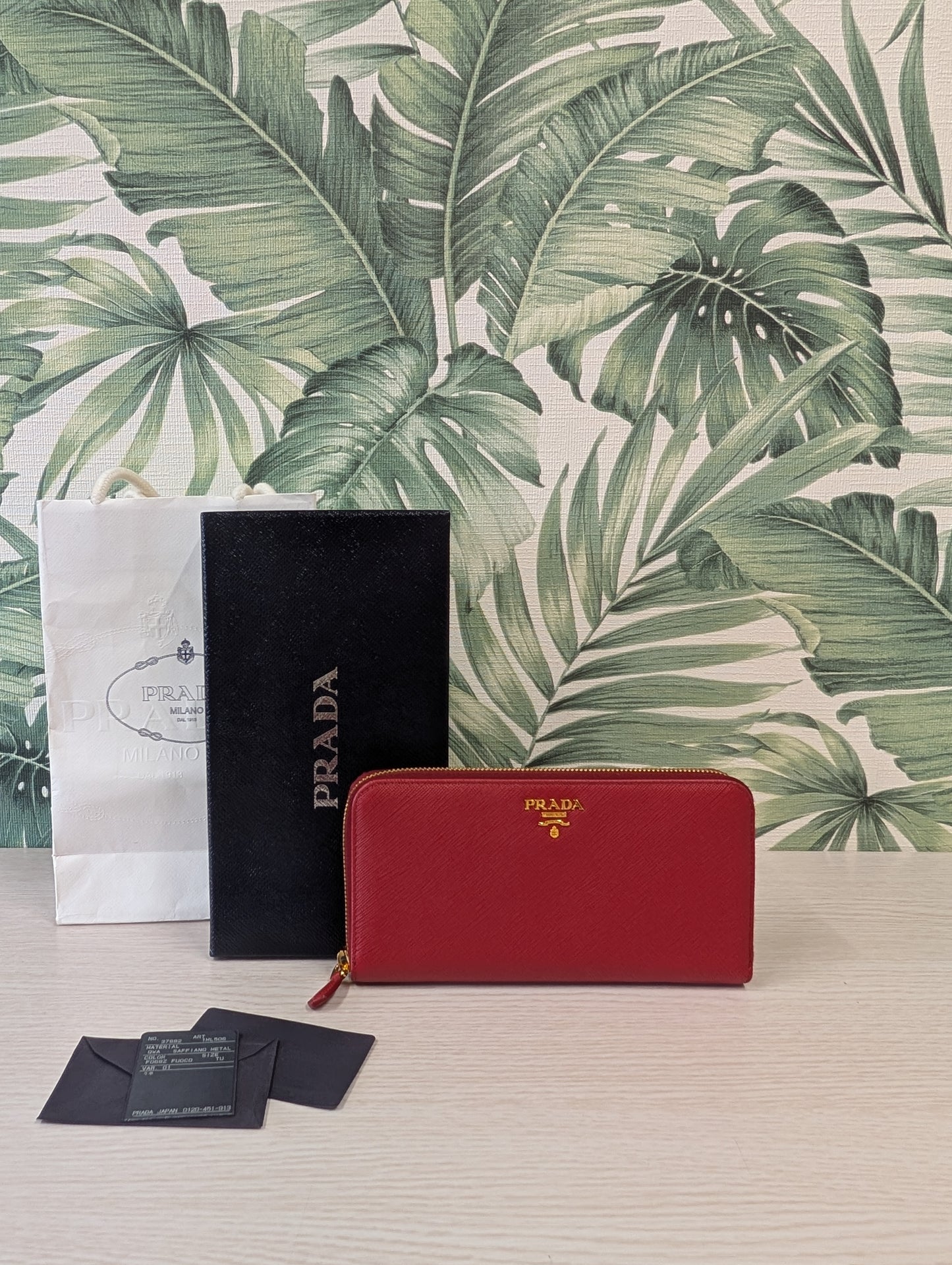 Saffiano Leather Continental Long Wallet