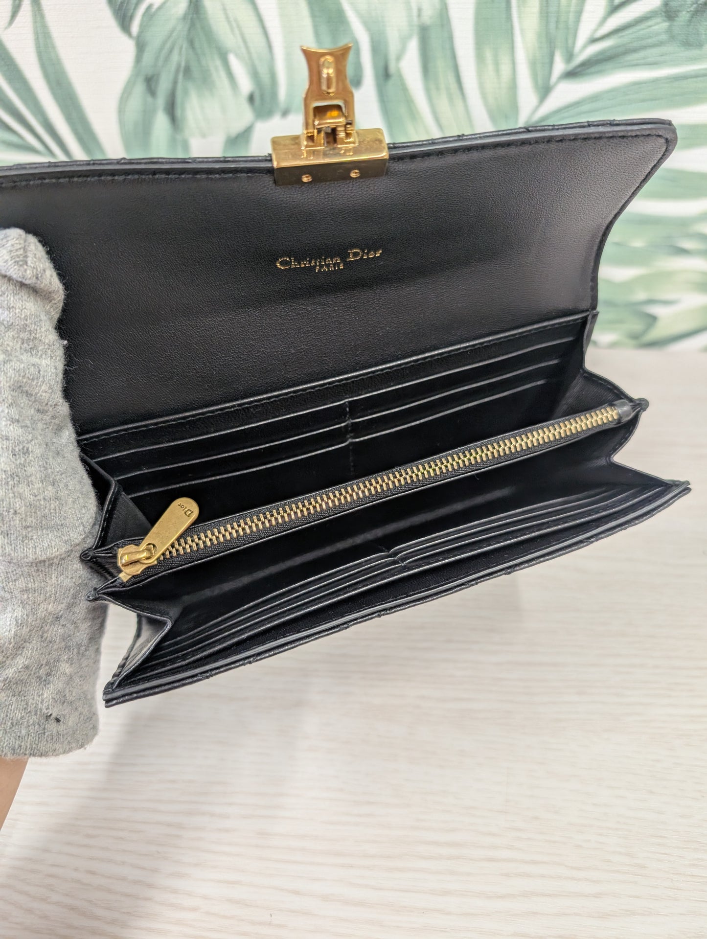 Cannage Quilted Lambskin Leather DiorAddict Continental Wallet