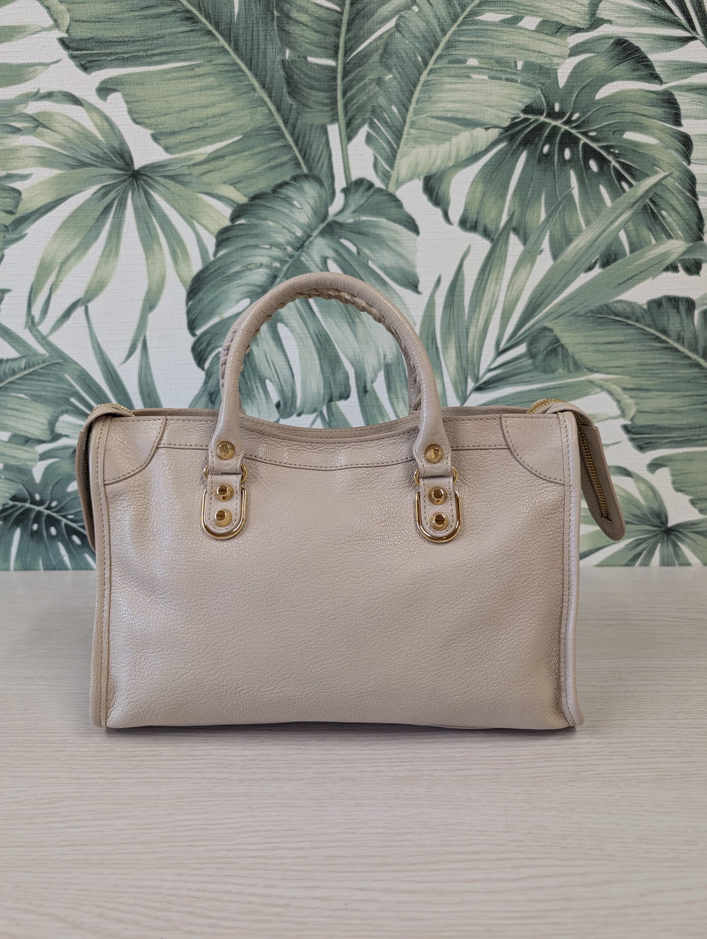 Chevre Gold Metallic Edge Hardware City Small