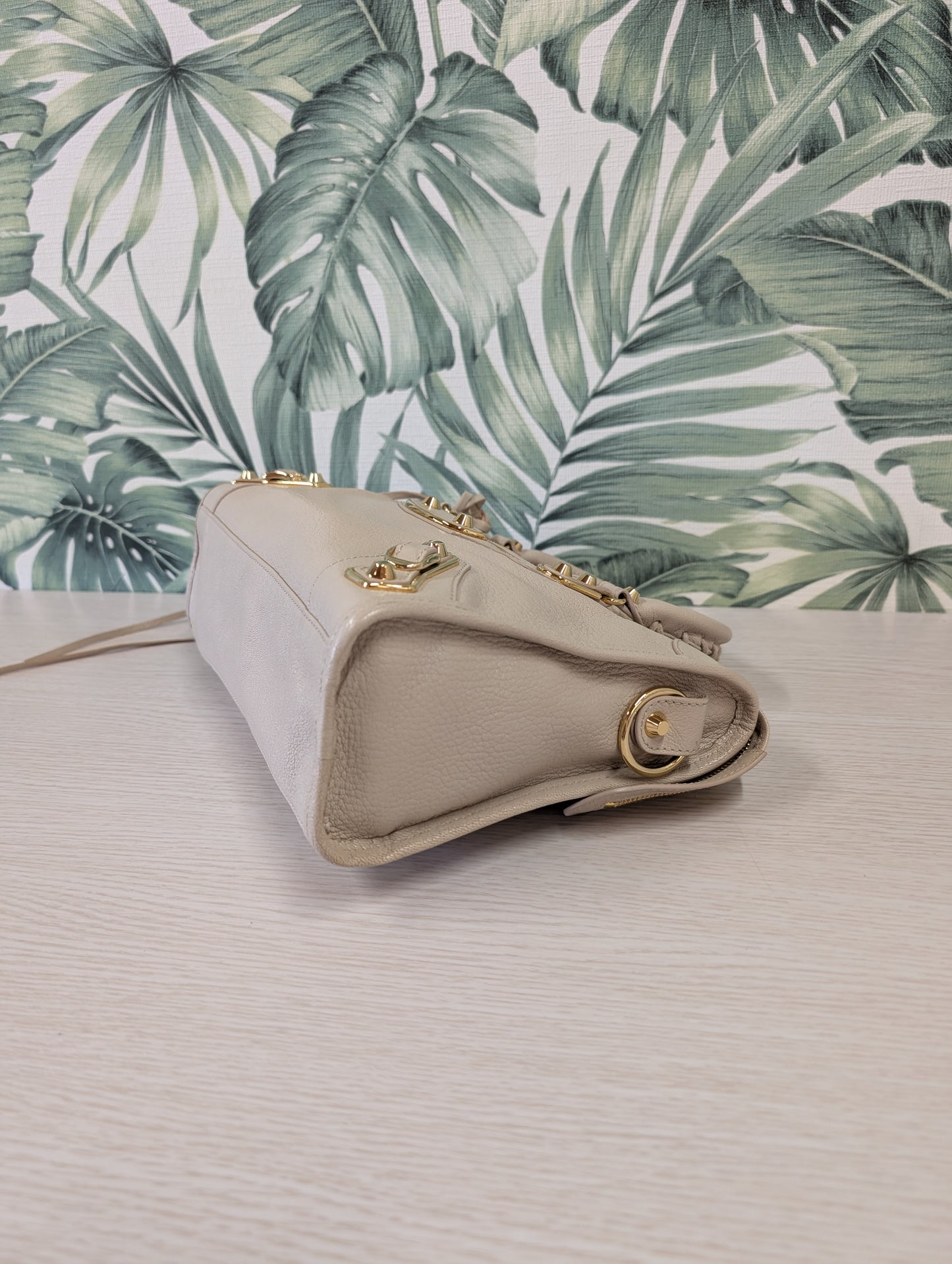 Chevre Gold Metallic Edge Hardware City Small