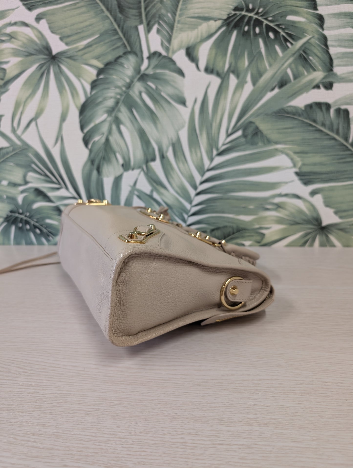 Chevre Gold Metallic Edge Hardware City Small