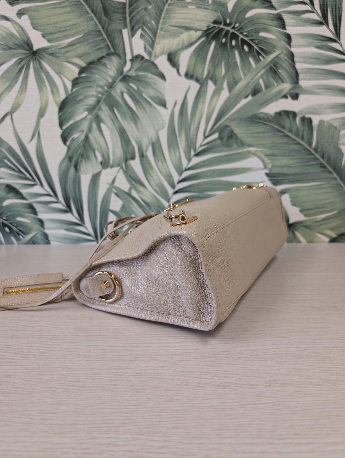 Chevre Gold Metallic Edge Hardware City Small