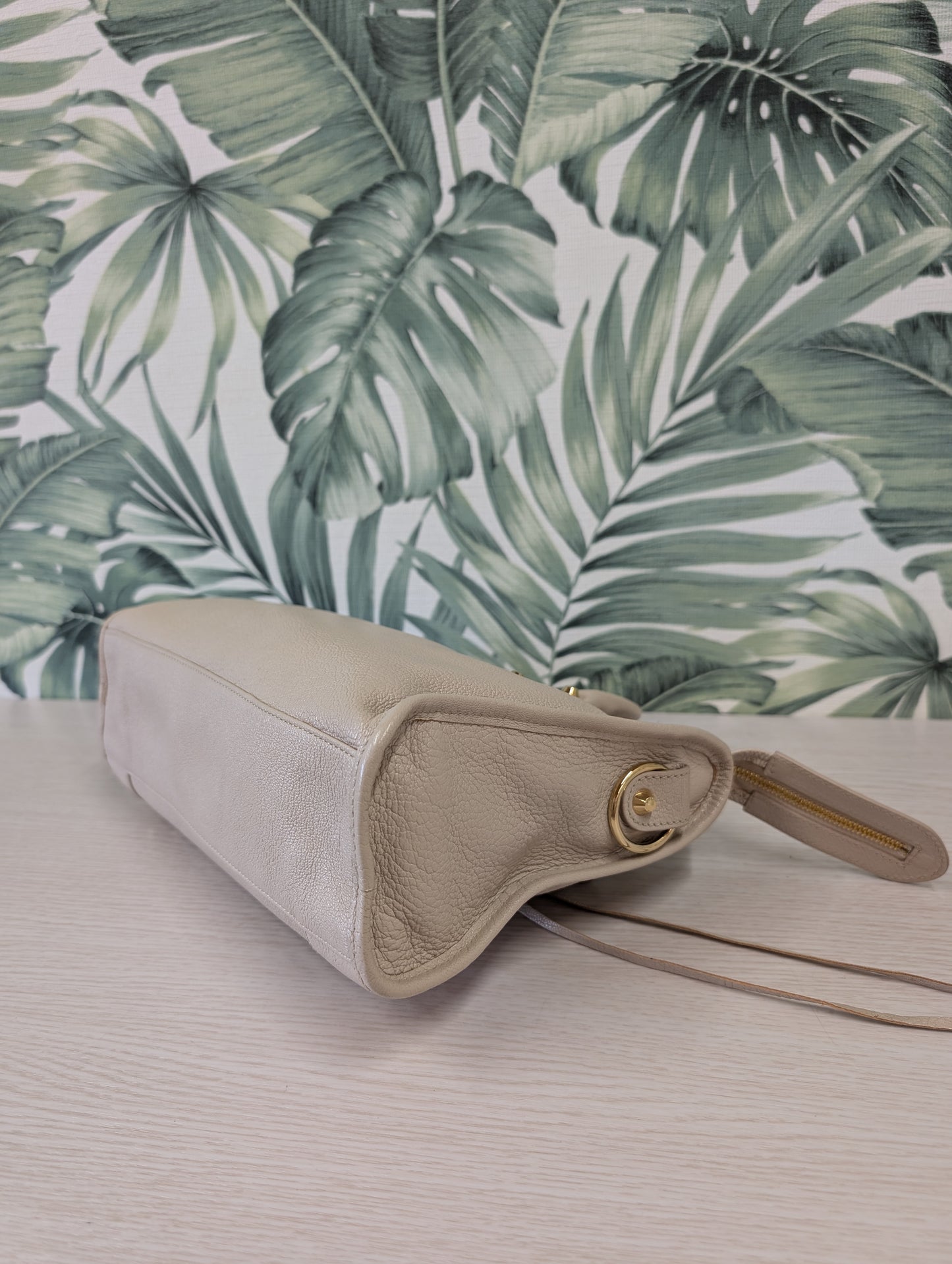 Chevre Gold Metallic Edge Hardware City Small