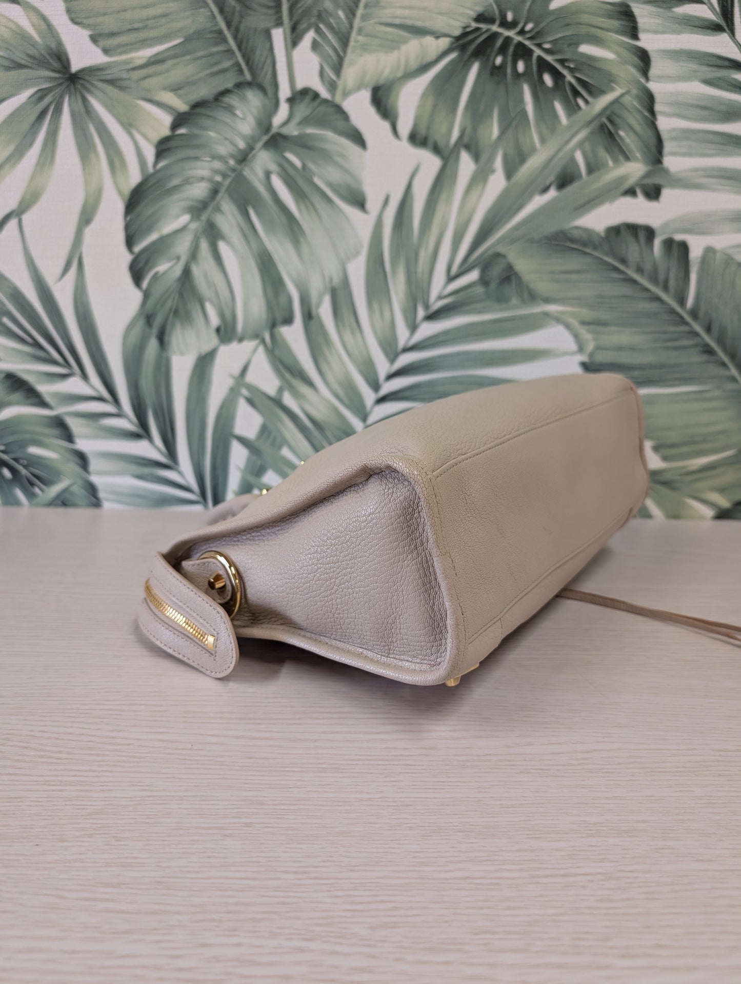 Chevre Gold Metallic Edge Hardware City Small