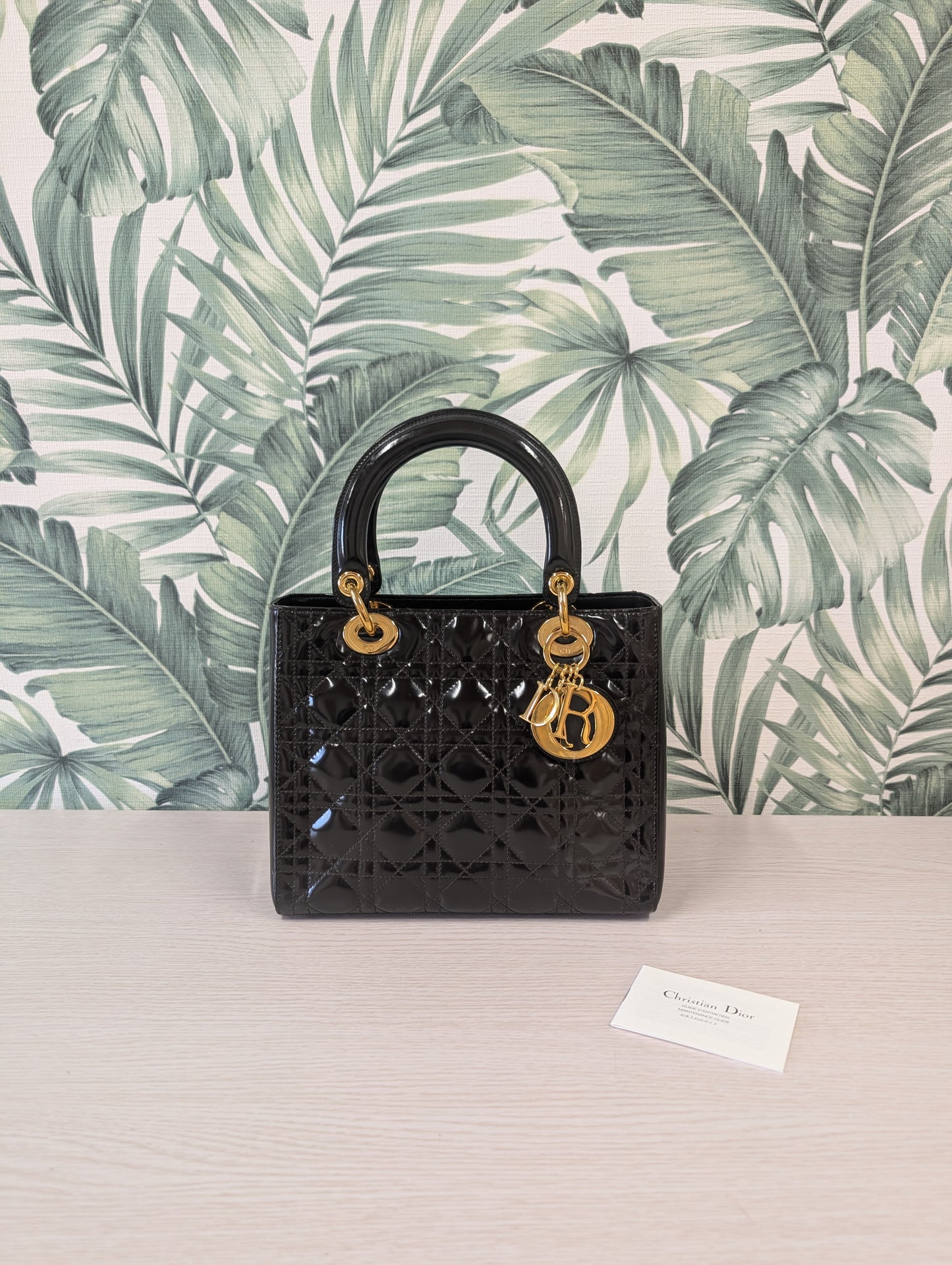 Vintage Lady Dior Enamel Medium