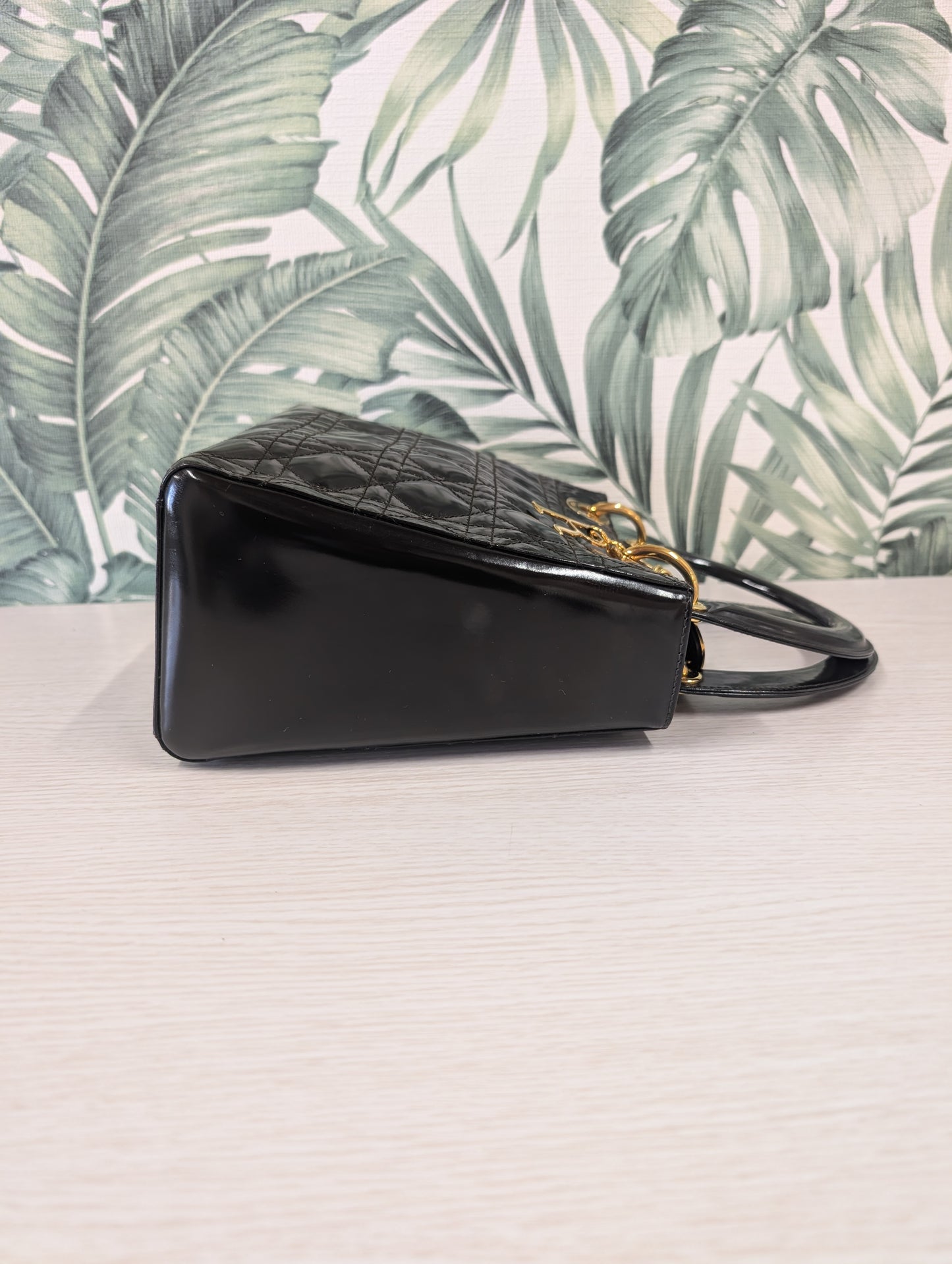 Vintage Lady Dior Enamel Medium