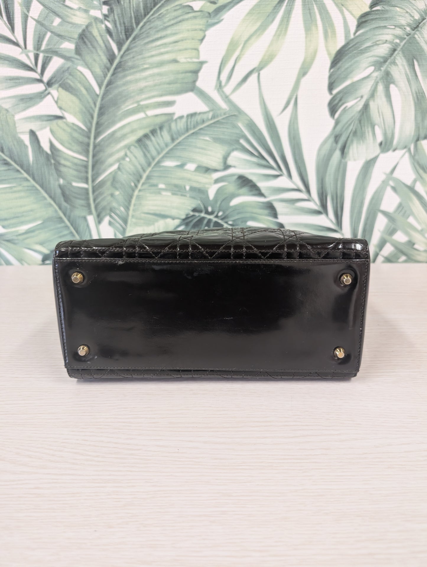 Vintage Lady Dior Enamel Medium