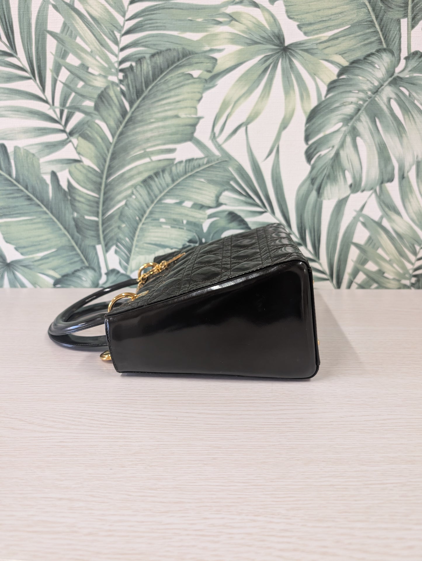 Vintage Lady Dior Enamel Medium