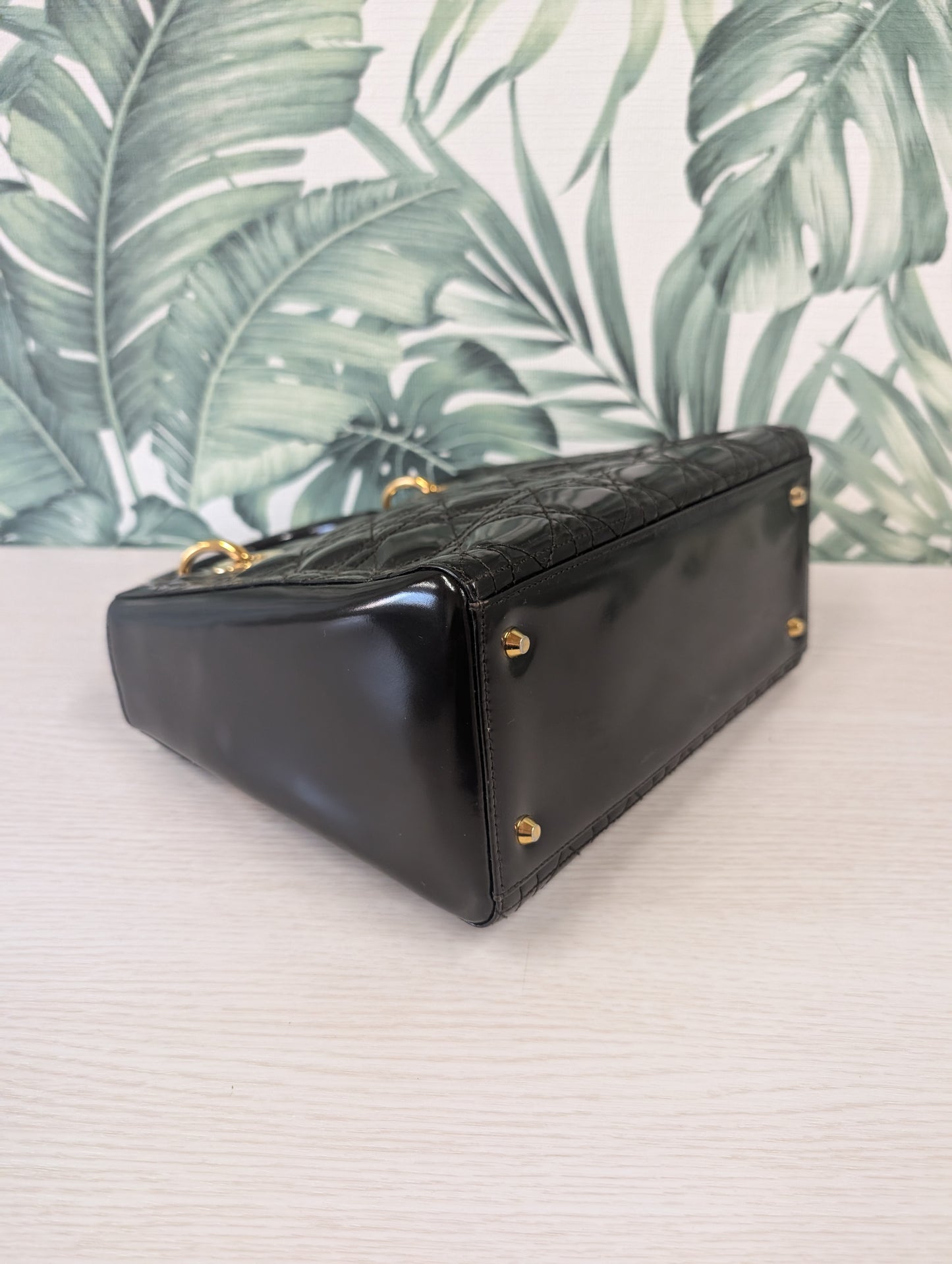 Vintage Lady Dior Enamel Medium
