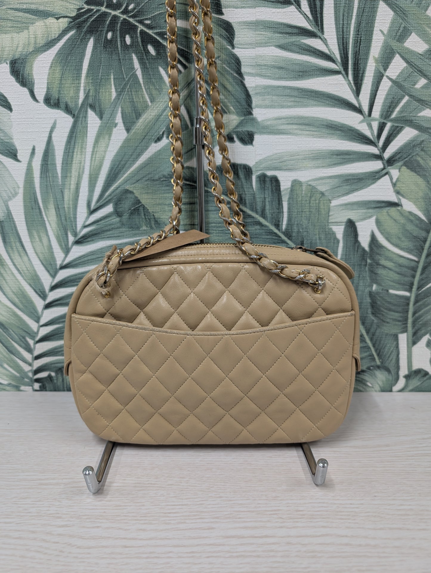 Vintage Quilted Lambskin Camera Bag Small