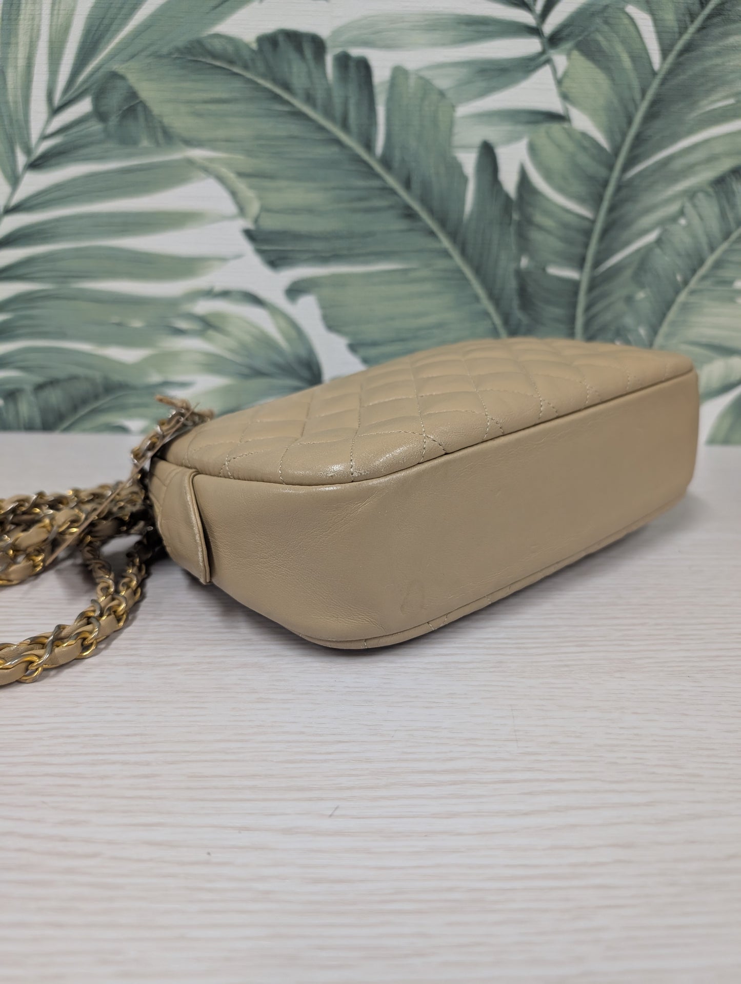 Vintage Quilted Lambskin Camera Bag Small