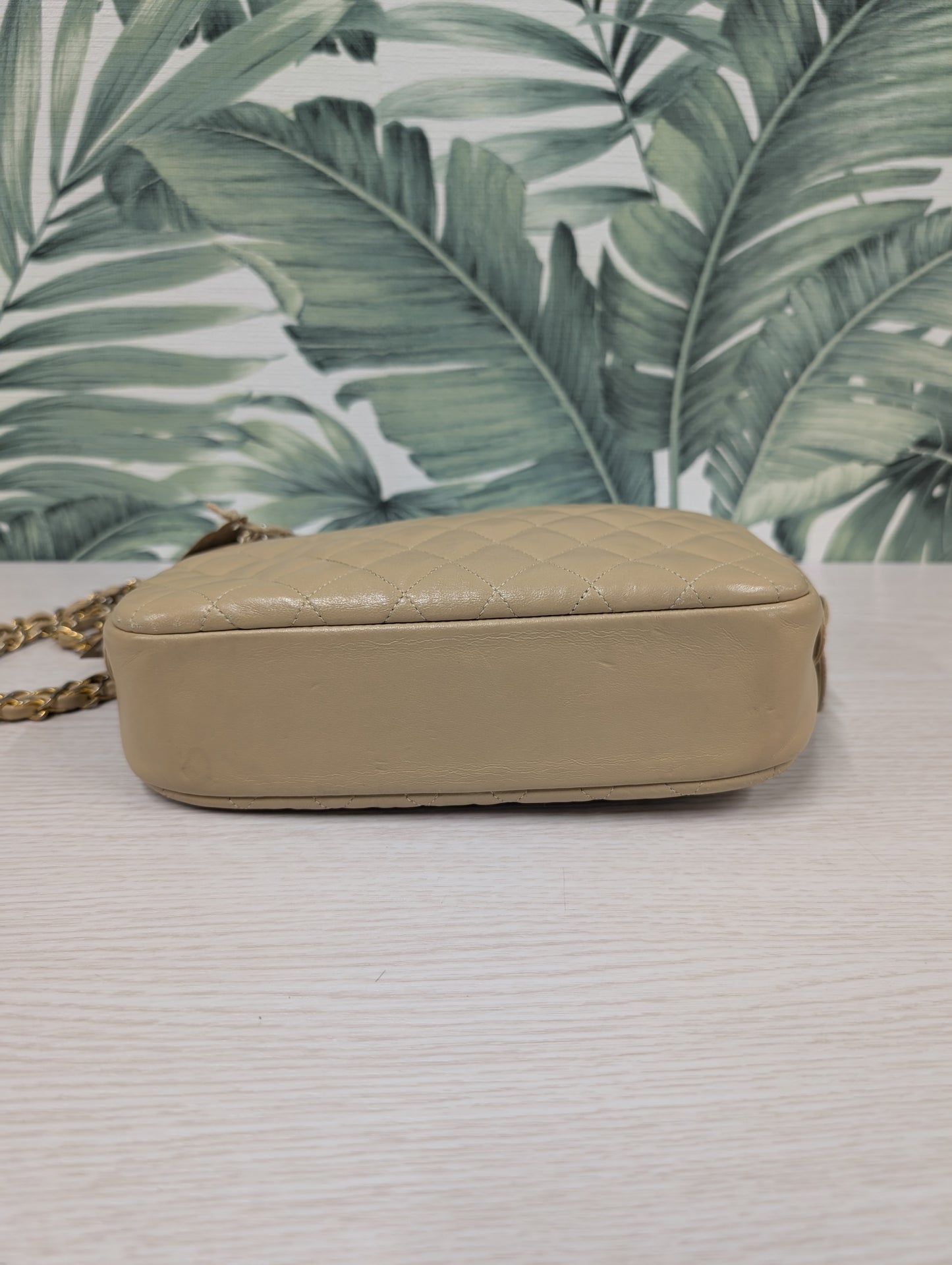 Vintage Quilted Lambskin Camera Bag Small