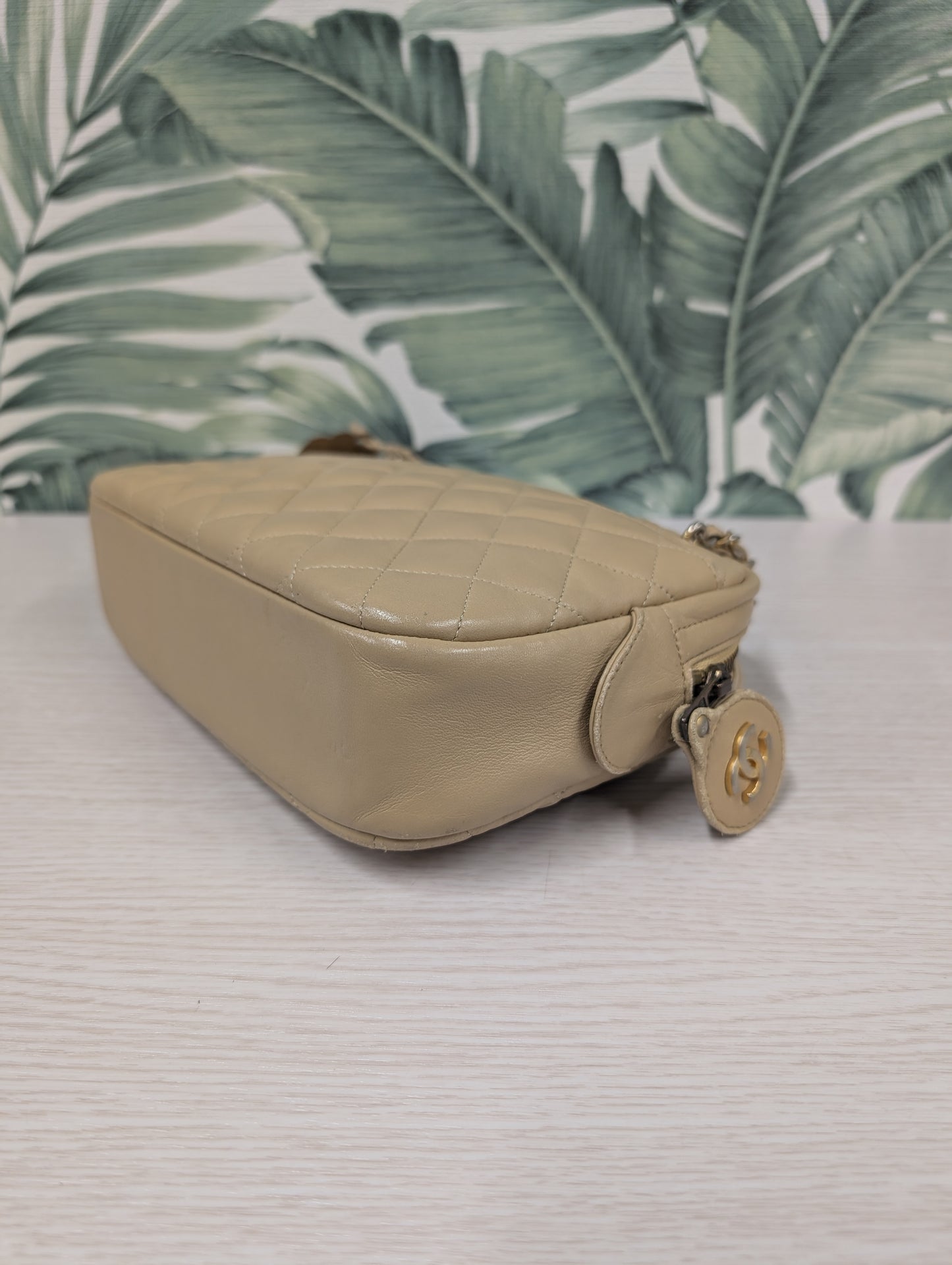 Vintage Quilted Lambskin Camera Bag Small